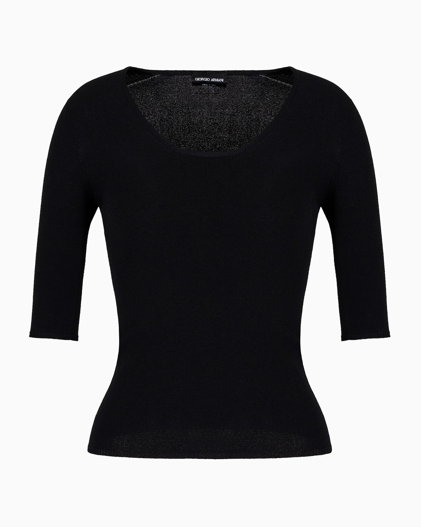 Viscose and wool blend jacquard crew-neck jumper Slide 0