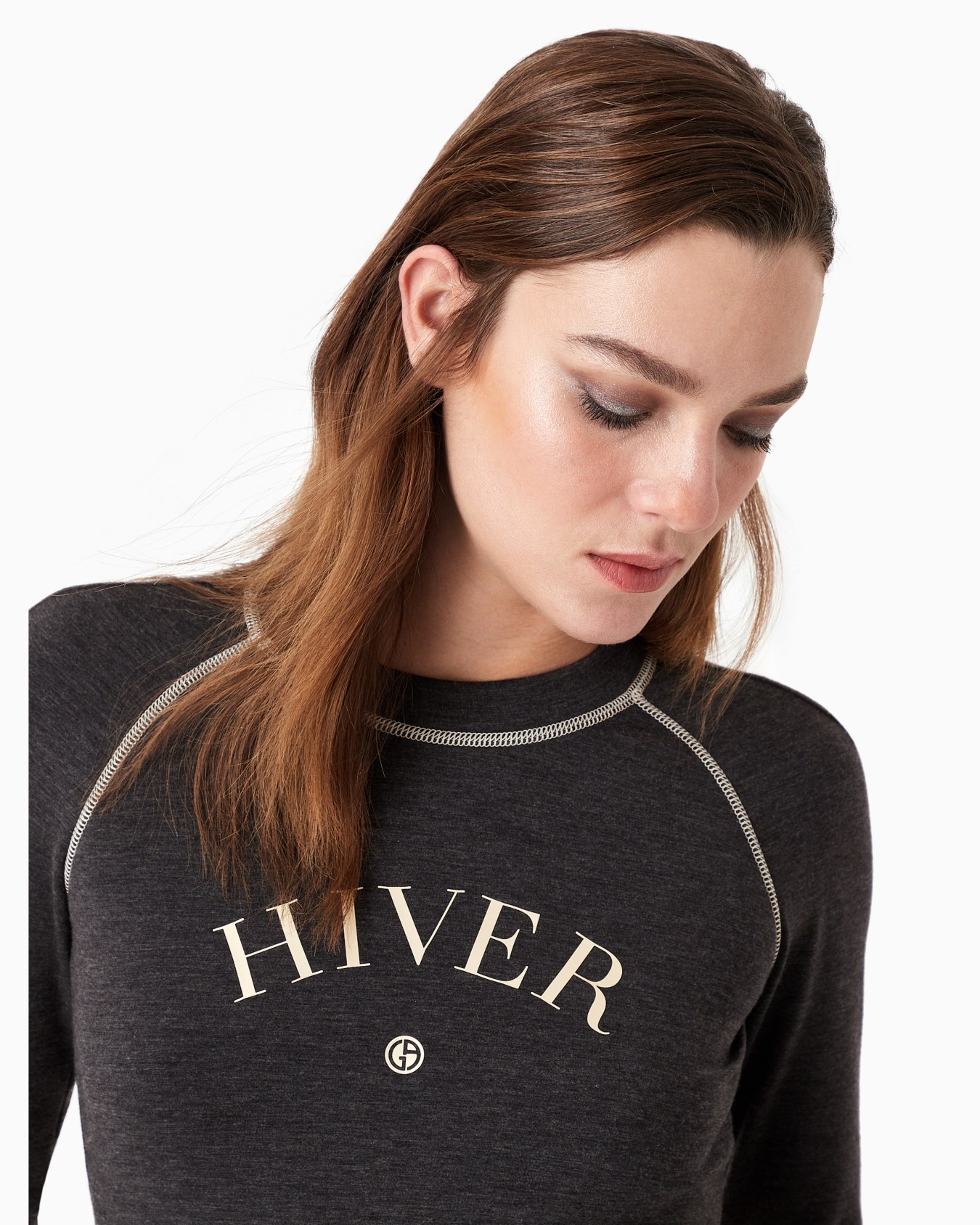 Giorgio Armani Neve double-wool and nylon jersey crew-neck jumper Slide 5