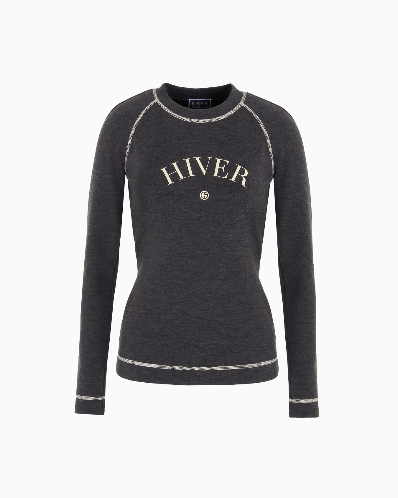 Giorgio Armani Neve double-wool and nylon jersey crew-neck jumper Slide 0