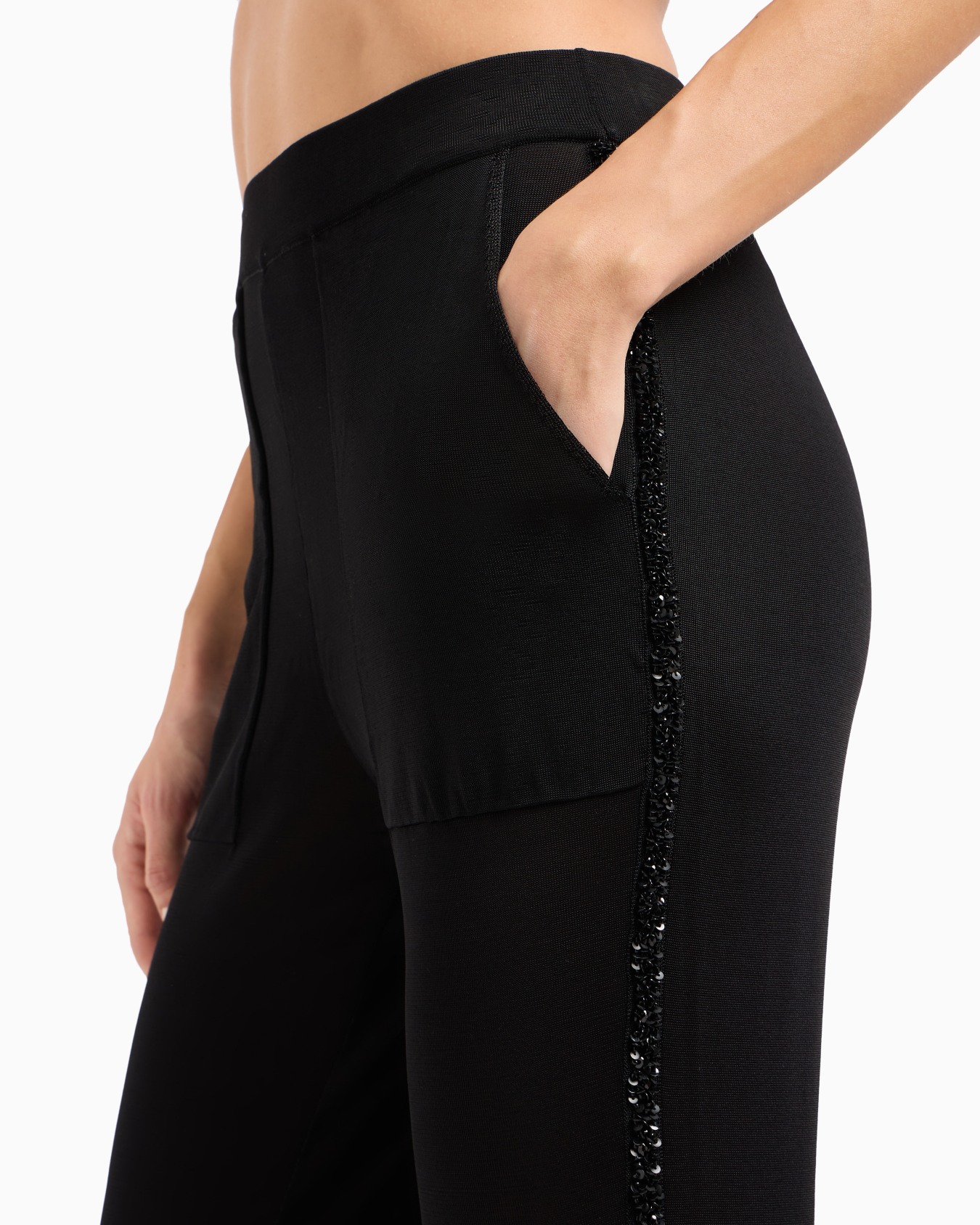 Viscose trousers with embroidery Slide 5