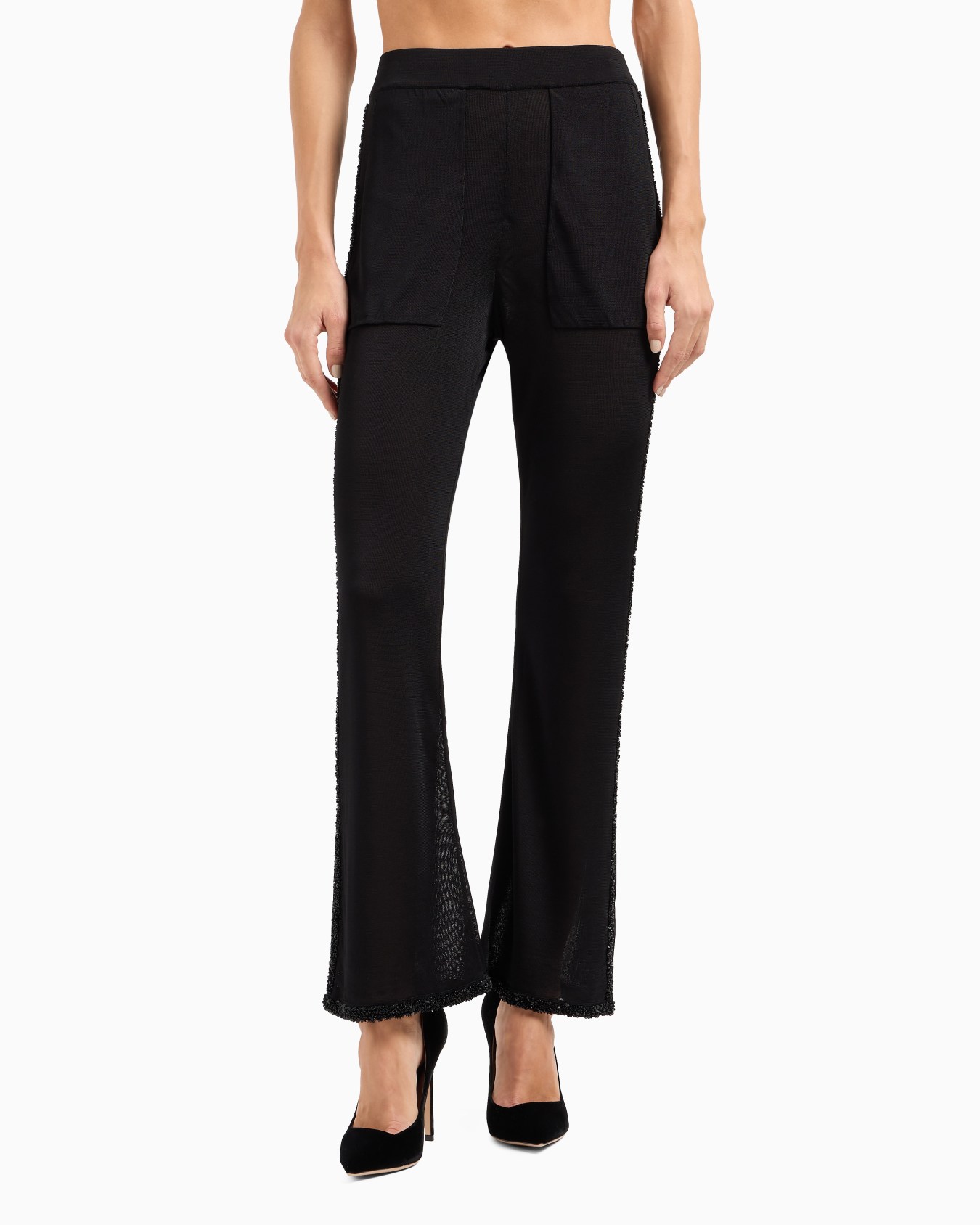 Viscose trousers with embroidery Slide 4