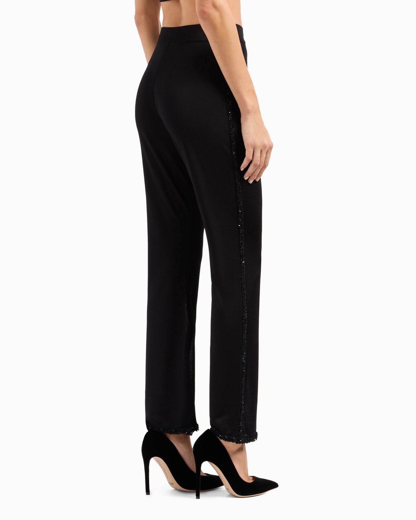 Viscose trousers with embroidery Slide 3