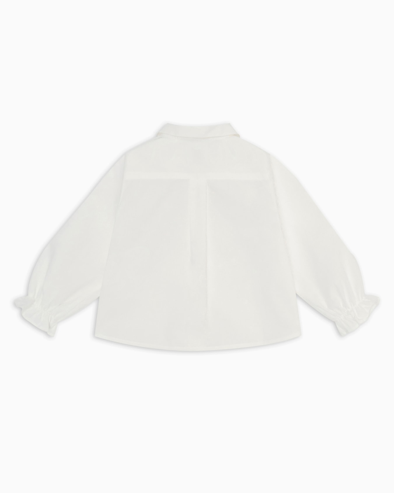 Camicia collo claudine in popeline Slide 2