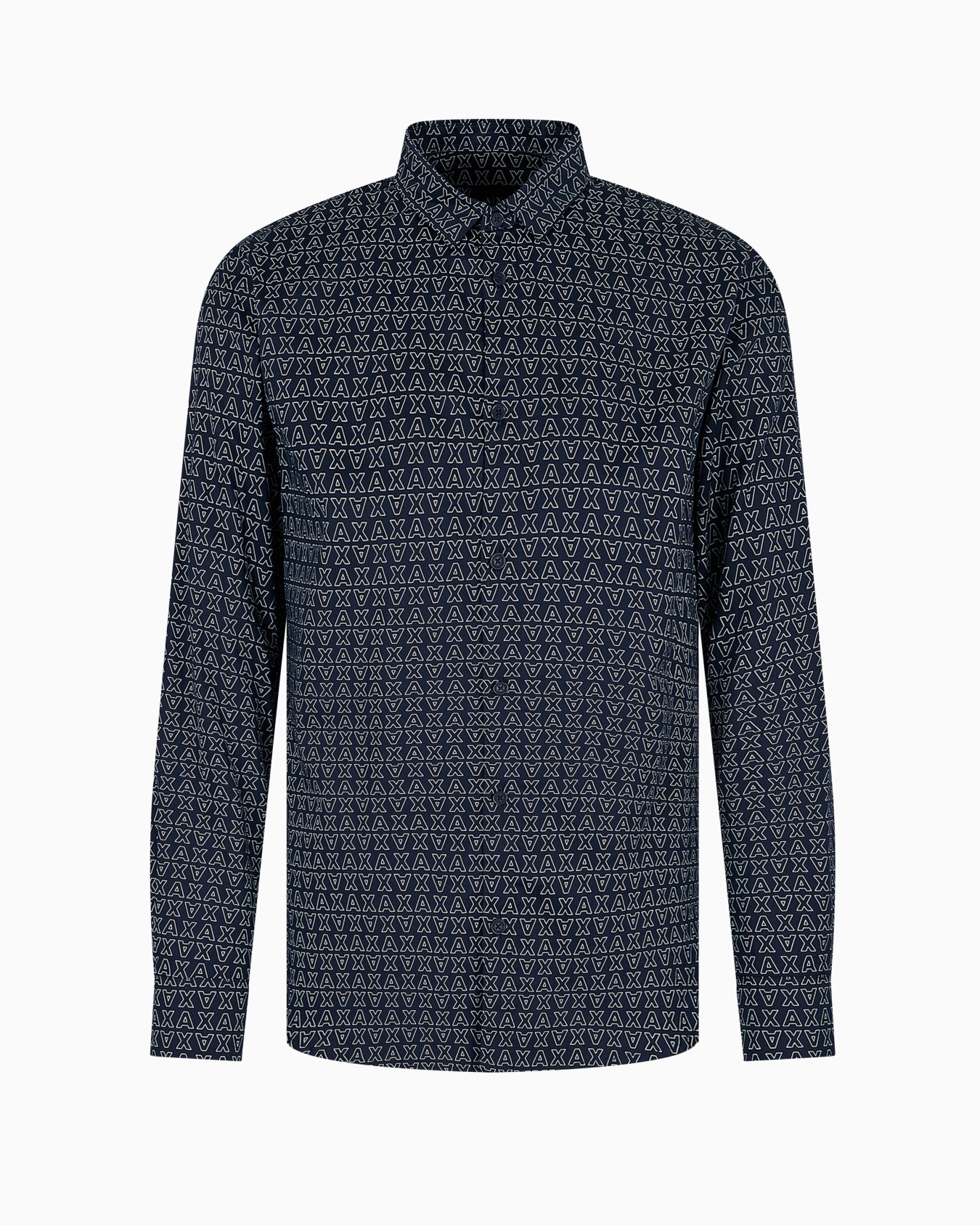【A/X】All Over ロゴ 長袖 シャツ / 送料無料 オールオーバーロゴ 長袖シャツ | Armani Exchange