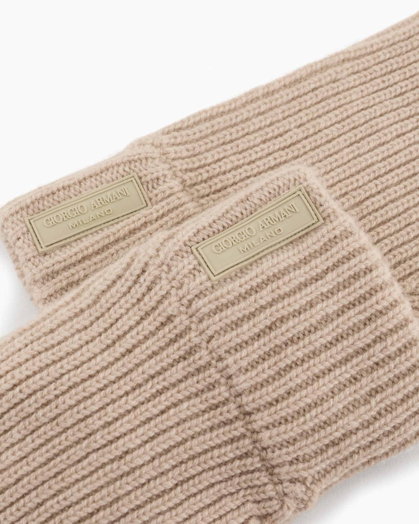 Gloves in pure cashmere knit Slide 1