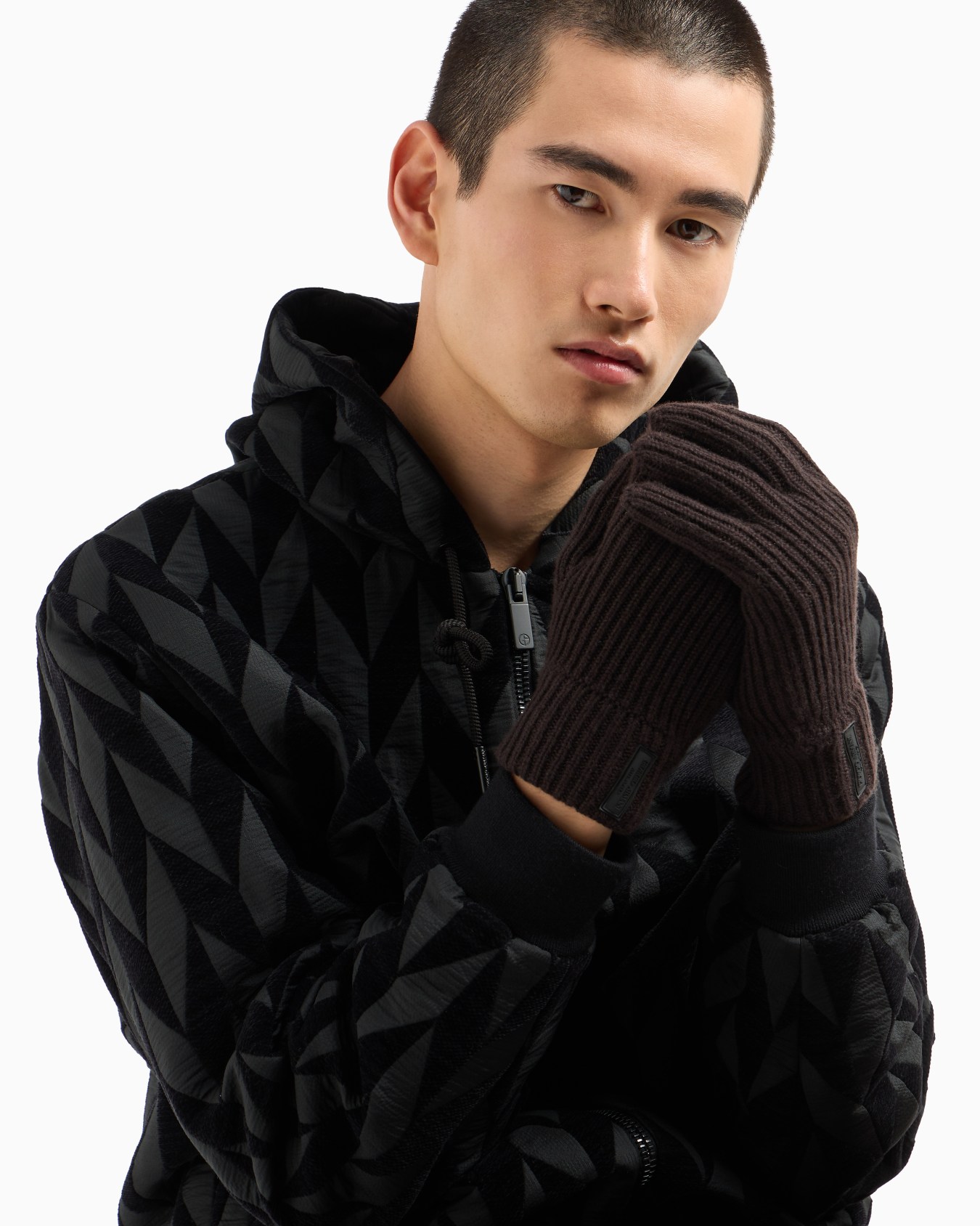 Gloves in pure cashmere knit Slide 2
