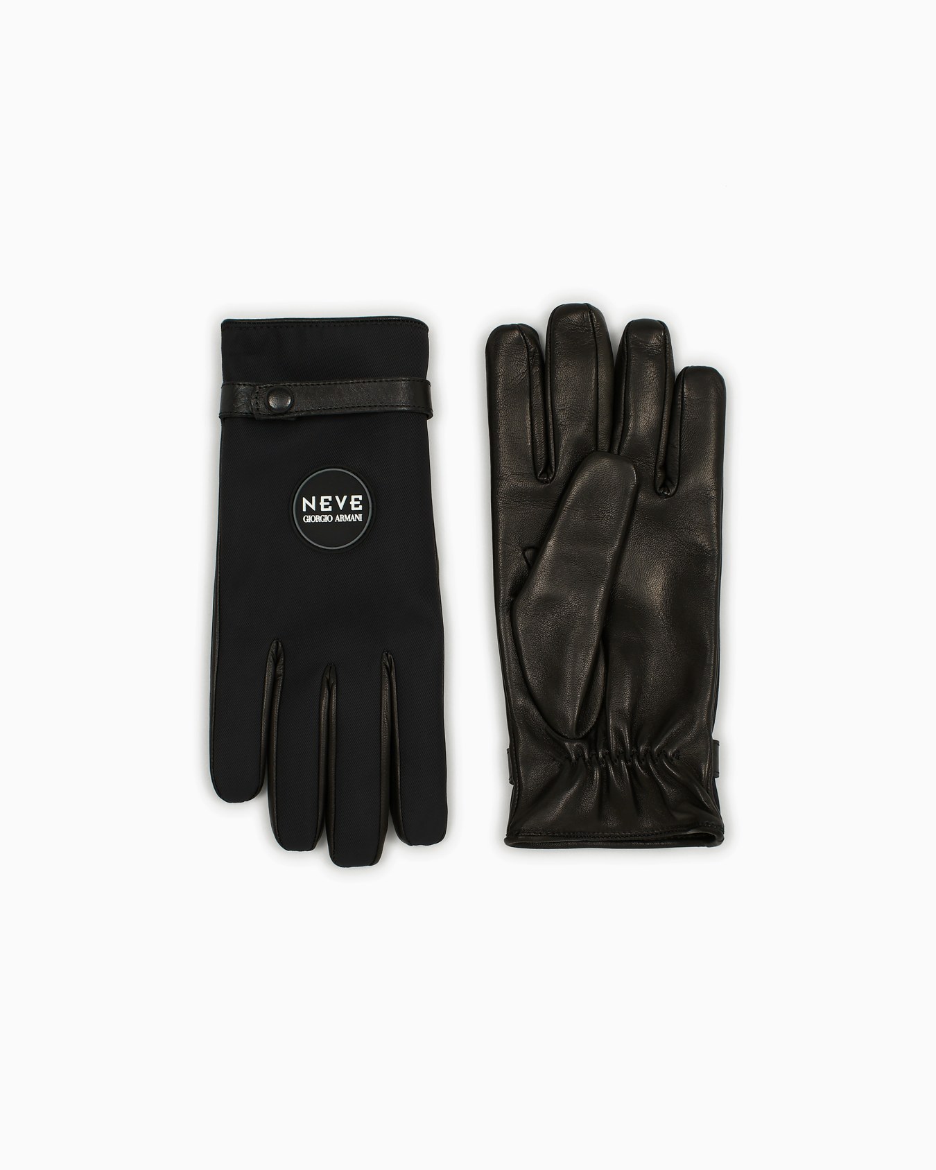 Giorgio Armani Neve Guanti in nylon e nappa Slide 0