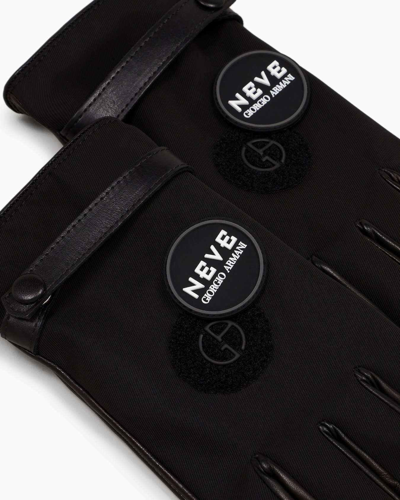 Guantes de napa y nailon técnico Giorgio Armani Neve Diapositiva 1