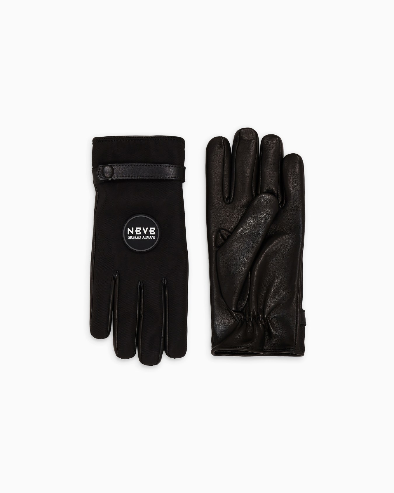 Guantes de napa y nailon técnico Giorgio Armani Neve Diapositiva 0