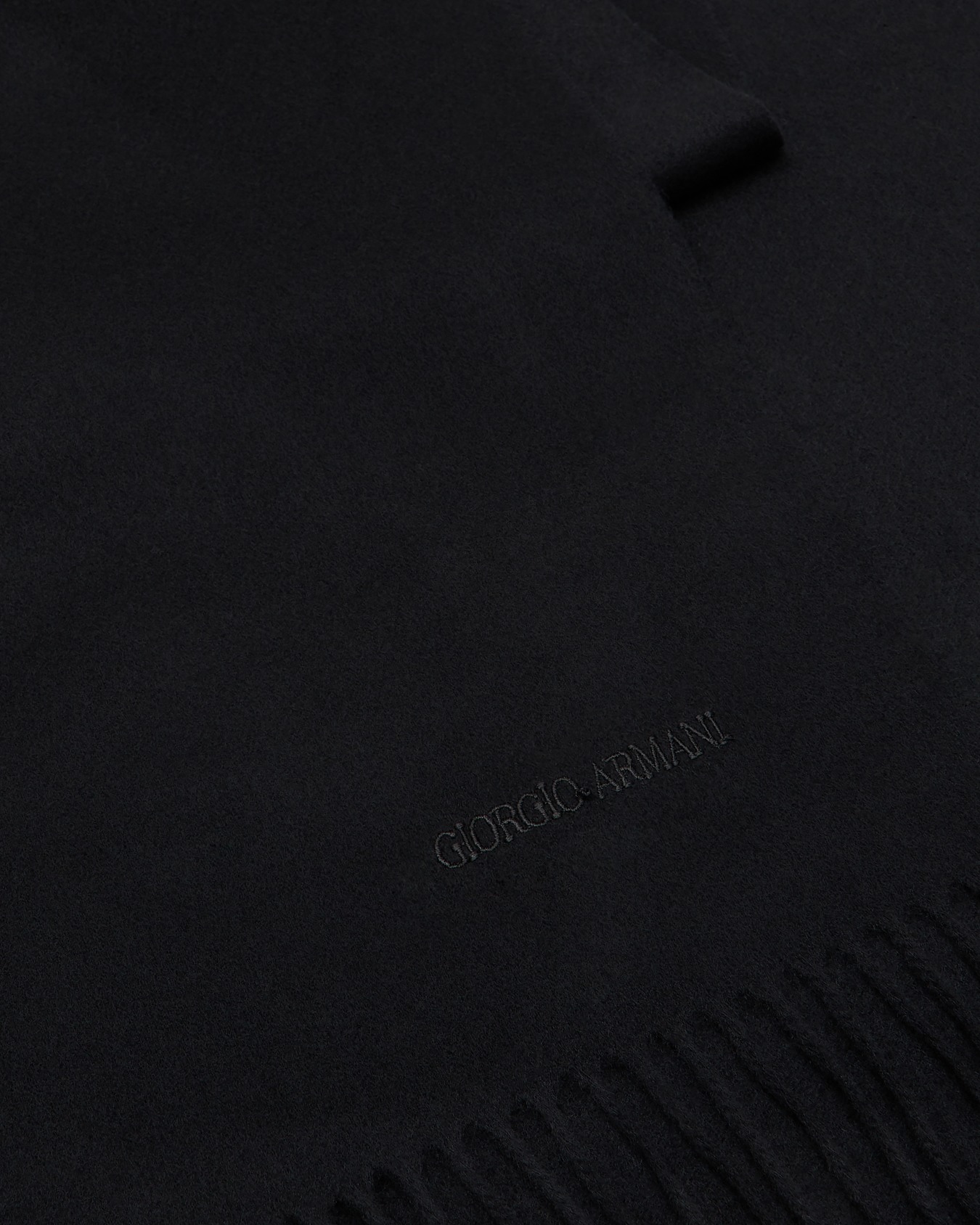 Sciarpa in cashmere con logo ricamato Slide 1