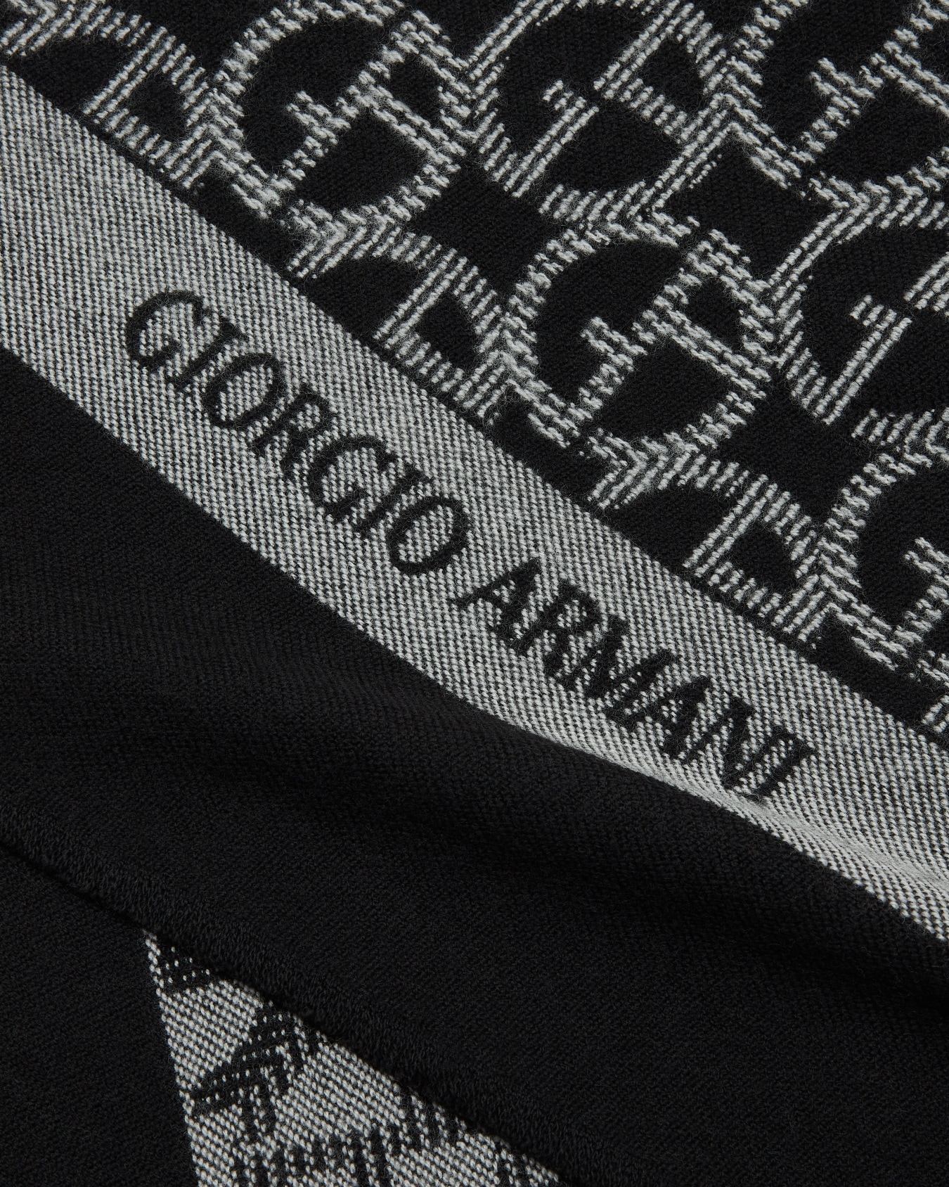 Sciarpa in lana jacquard monogram Slide 1