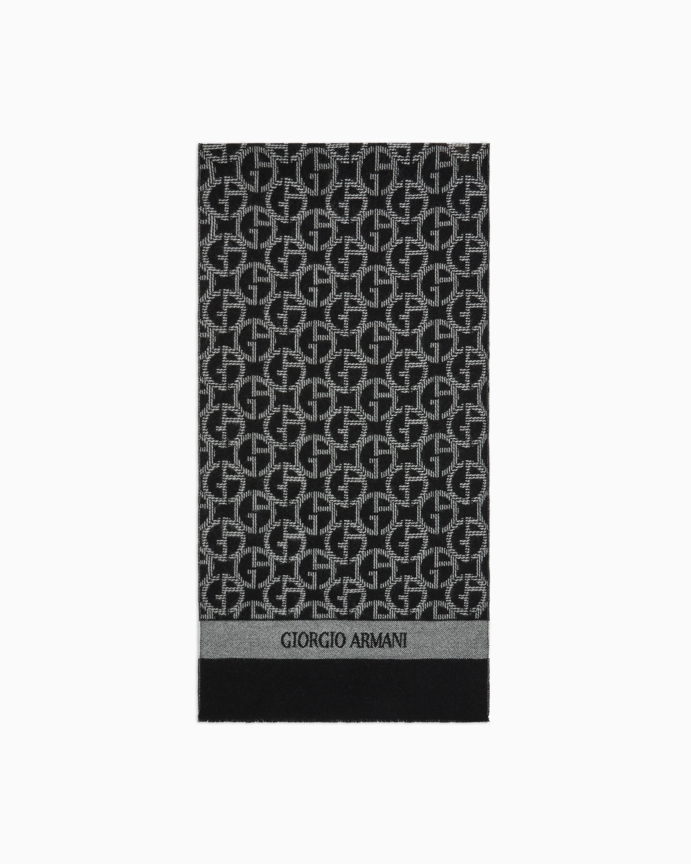 Sciarpa in lana jacquard monogram Slide 0