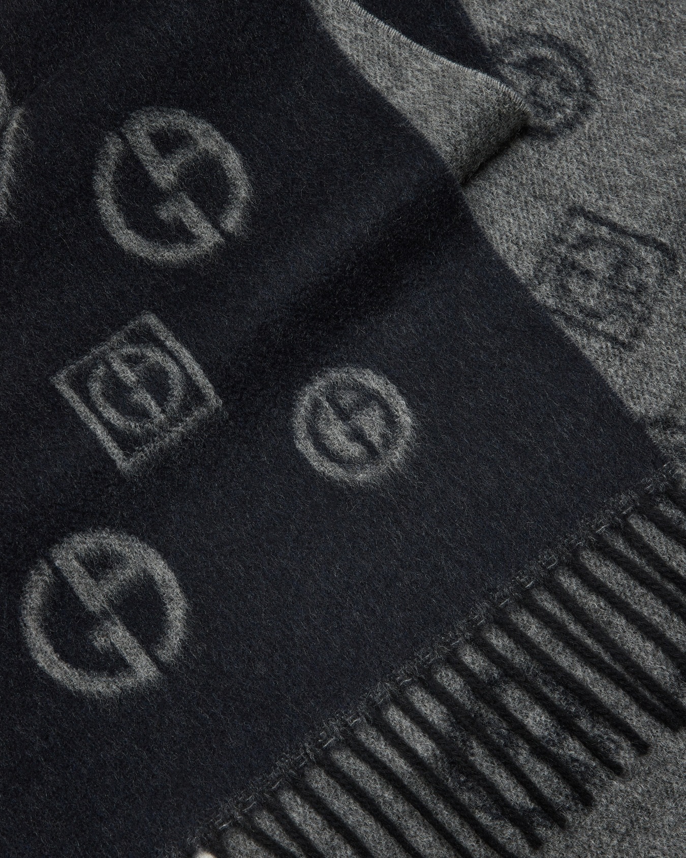 Écharpe en cachemire jacquard monogramme Diapositive 1