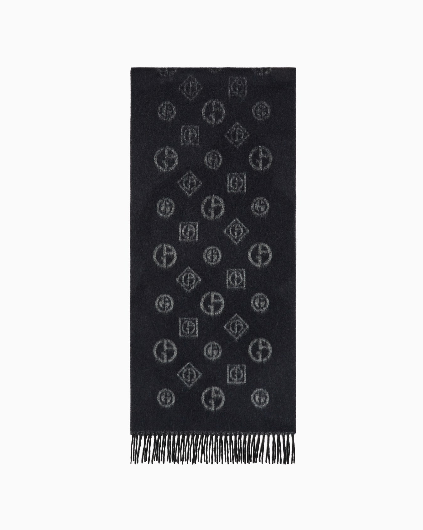 Écharpe en cachemire jacquard monogramme Diapositive 0