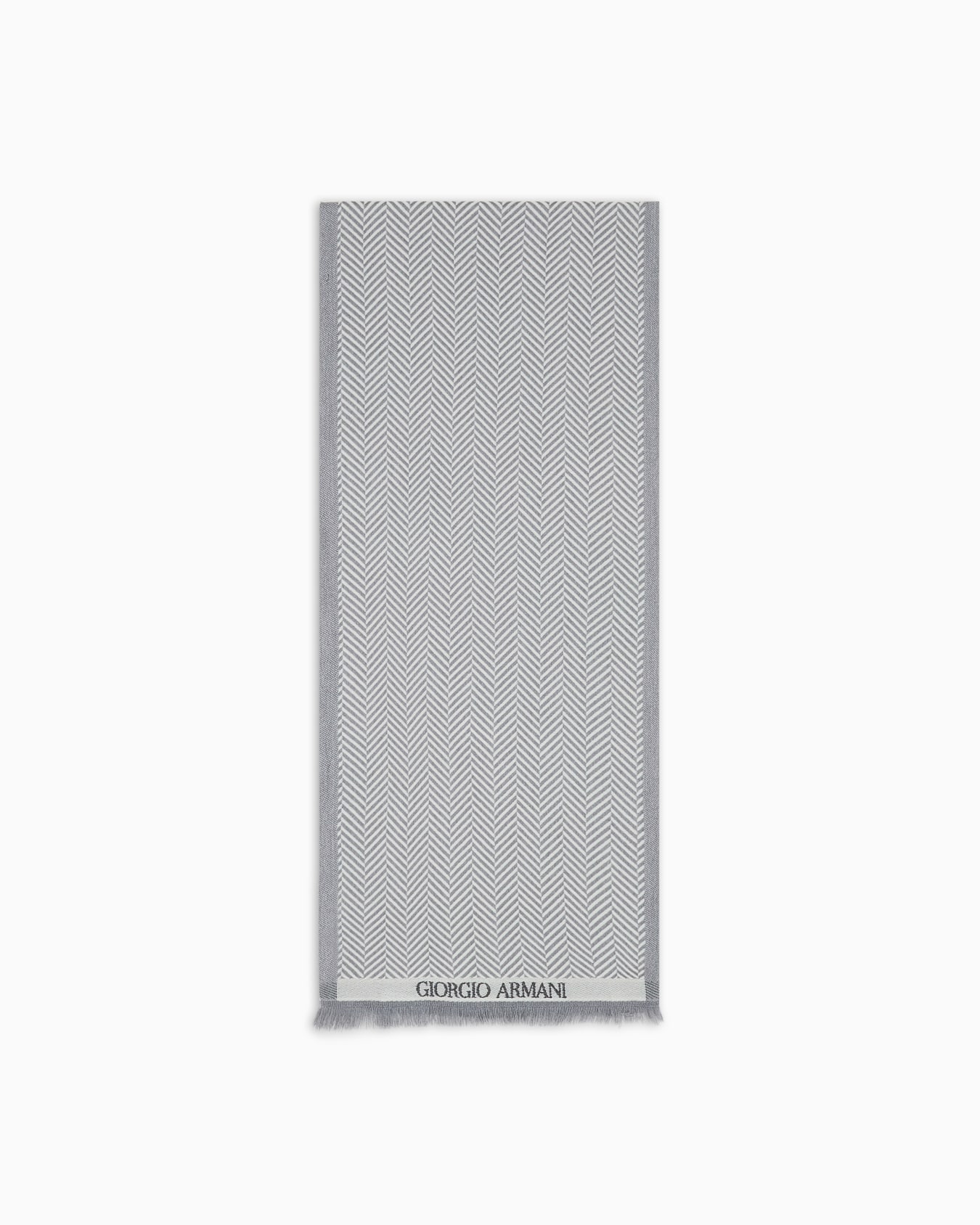 Chevron jacquard wool scarf Slide 0