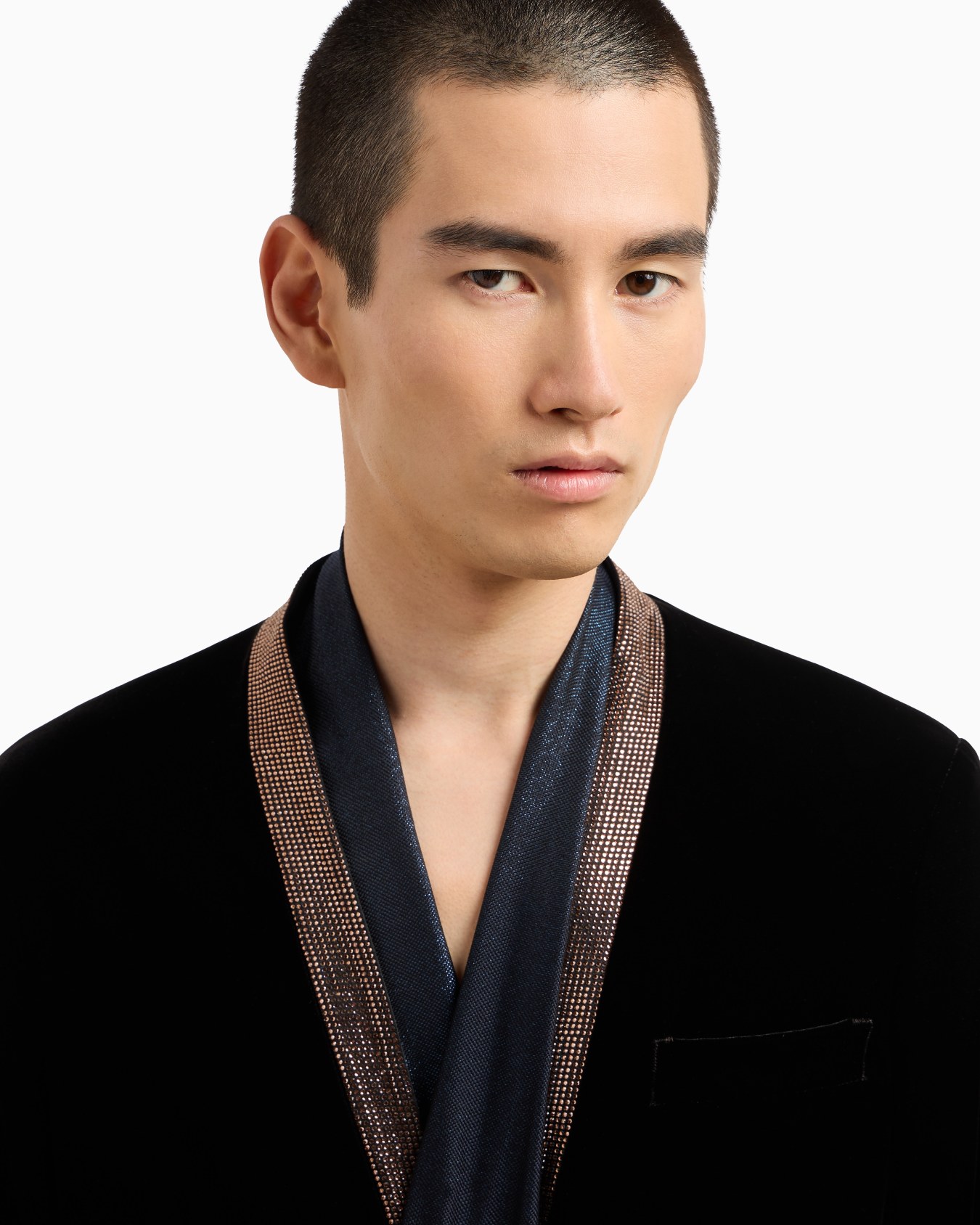 Giorgio's silk and lurex scarf Slide 2