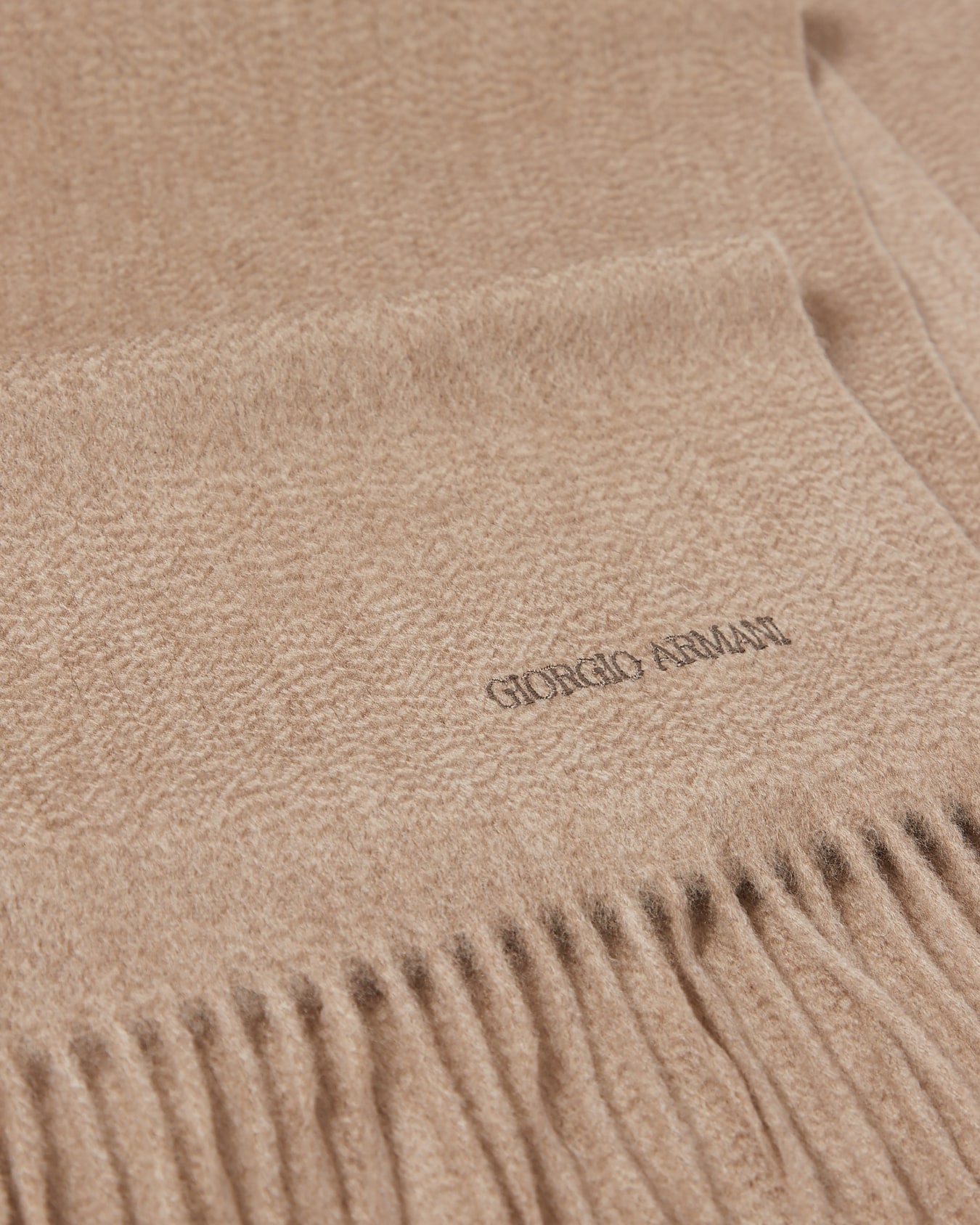 Cashmere stole with fringing Slide 1