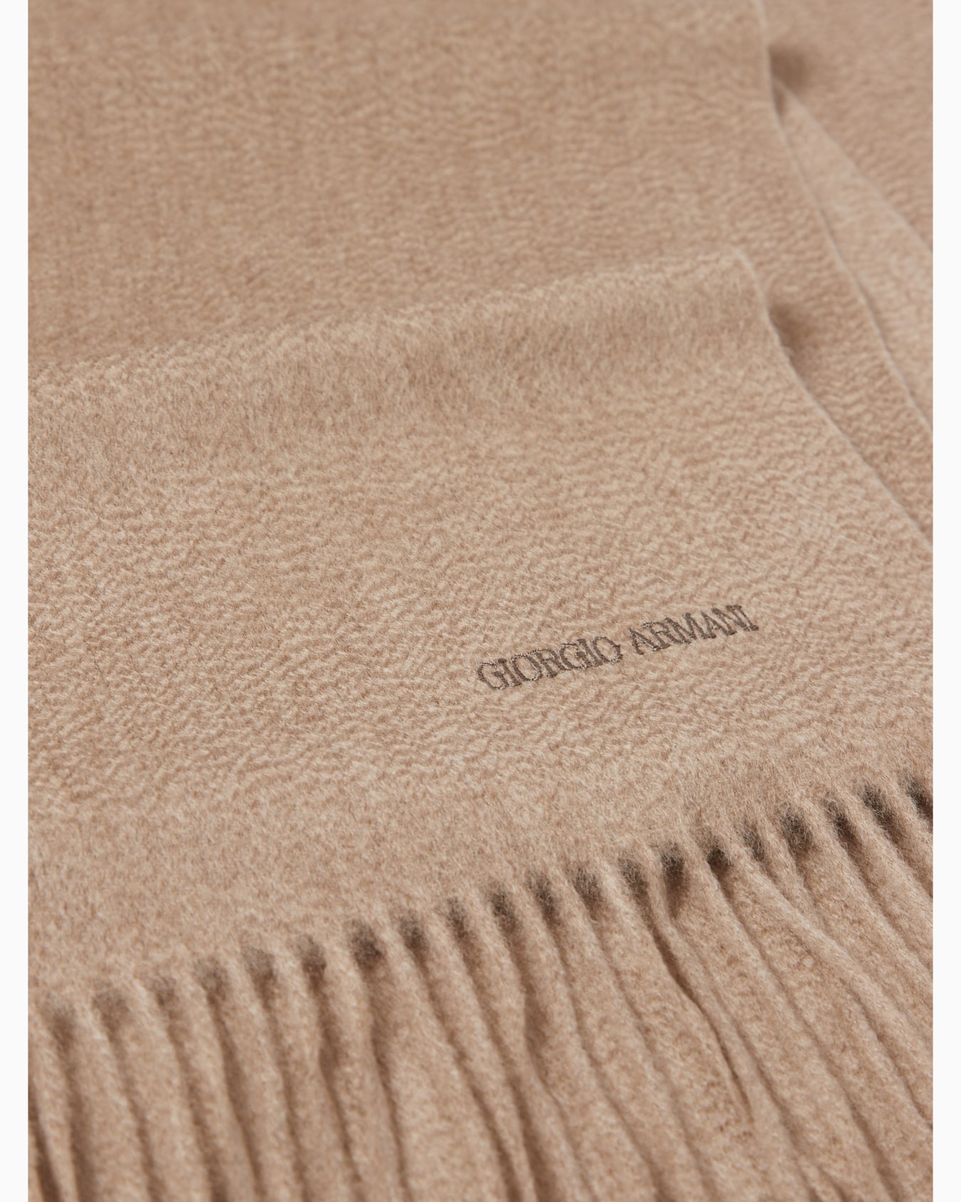 Cashmere stole with fringing Slide 1