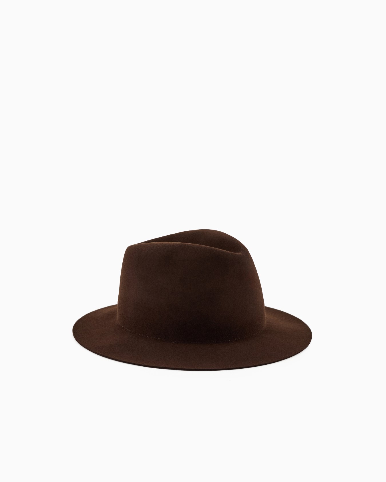 Wide-brimmed, rabbit-fur hat Slide 0