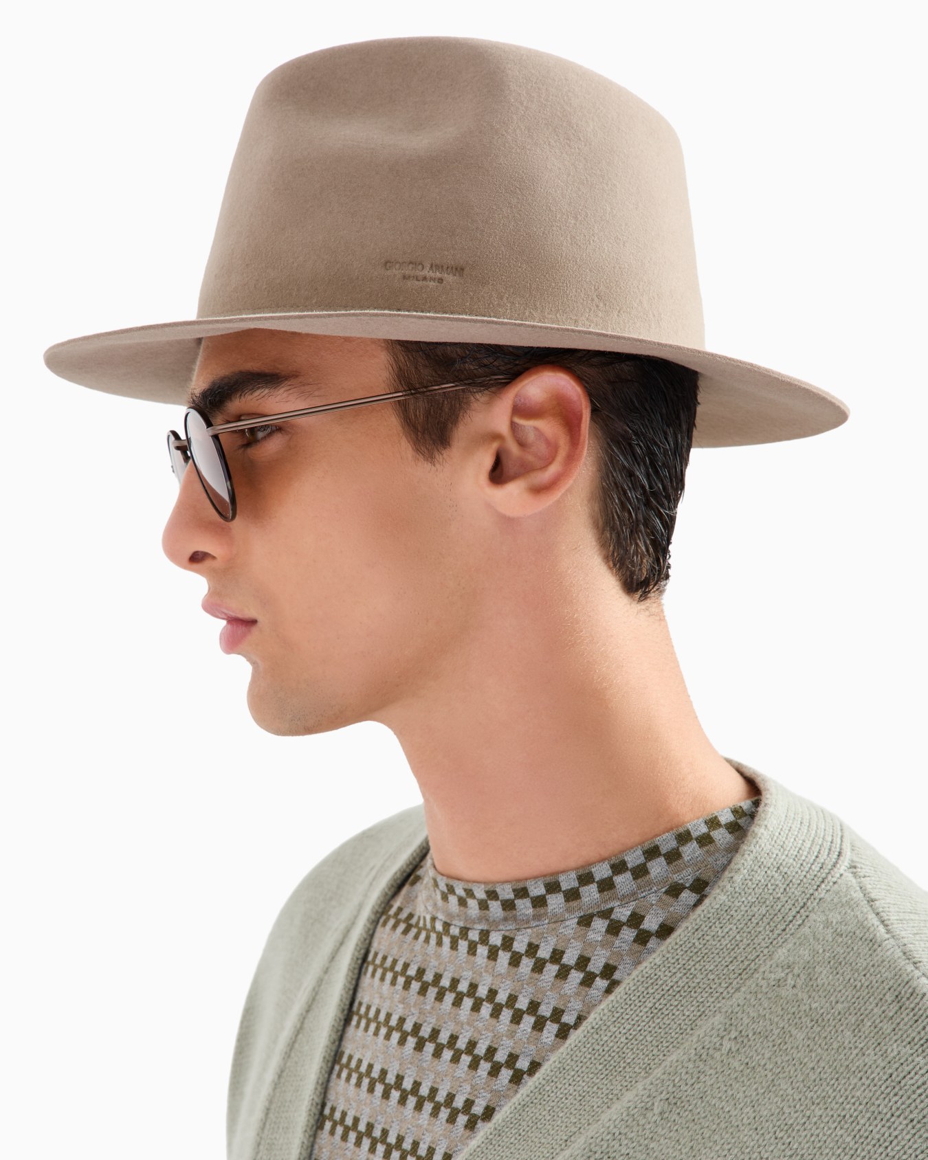 Wide-brimmed, rabbit-fur hat Slide 2