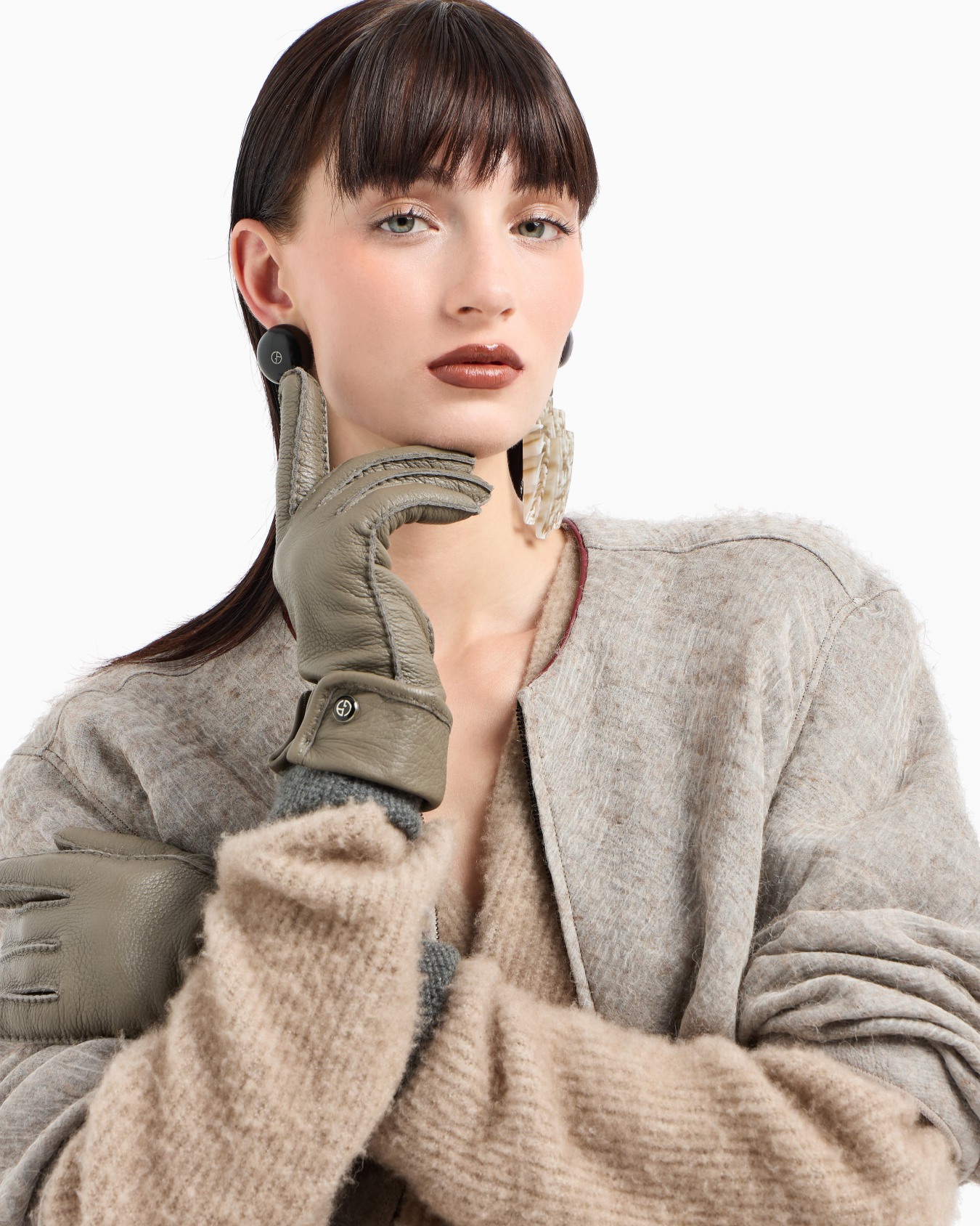 Deerskin leather gloves Slide 2