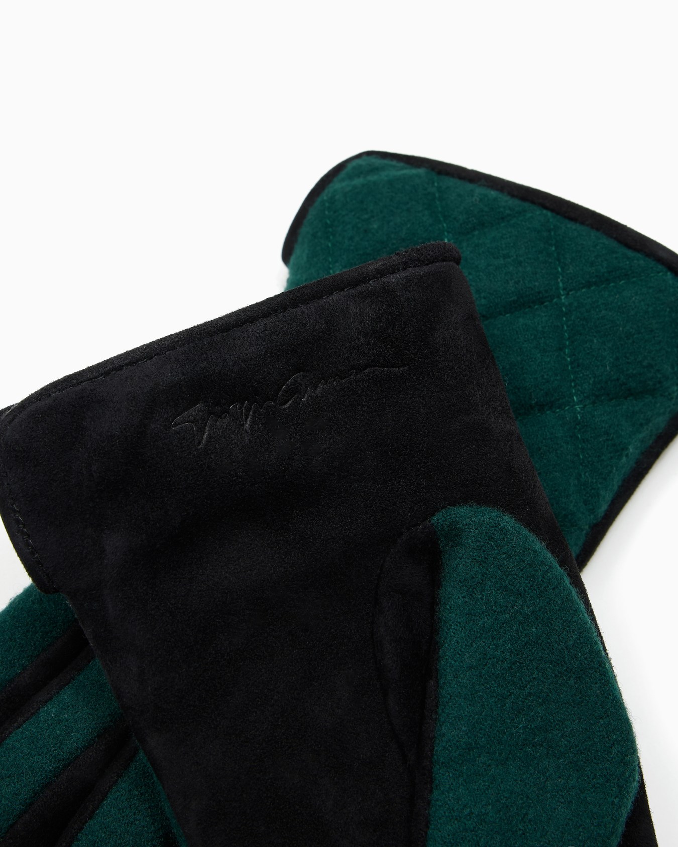 Gants en cuir suédé et laine Diapositive 1
