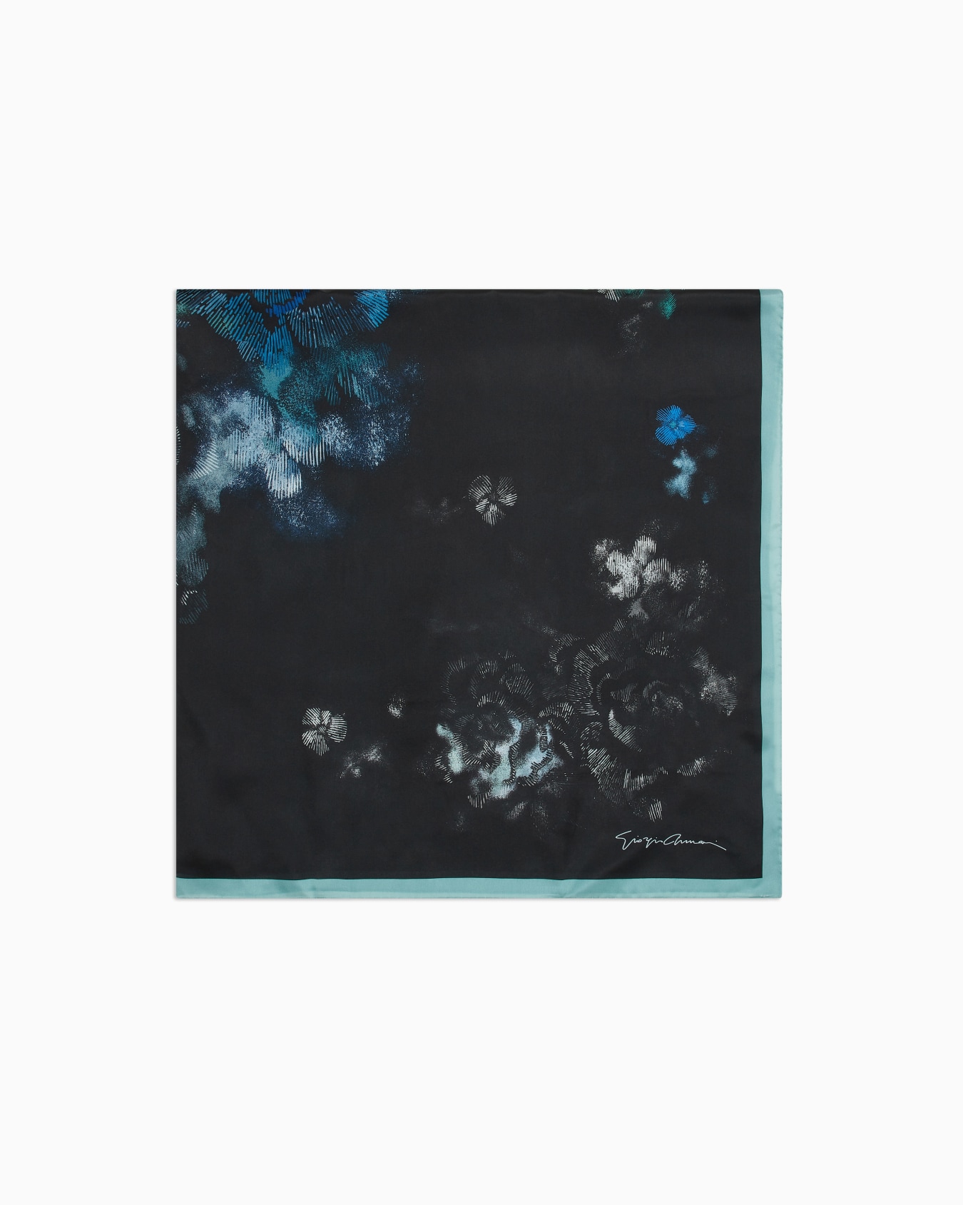 Foulard in seta stampa floreale Slide 0