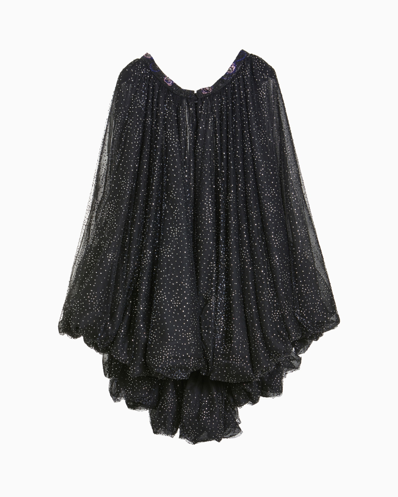 Mantella in tulle con cristalli all-over Slide 0