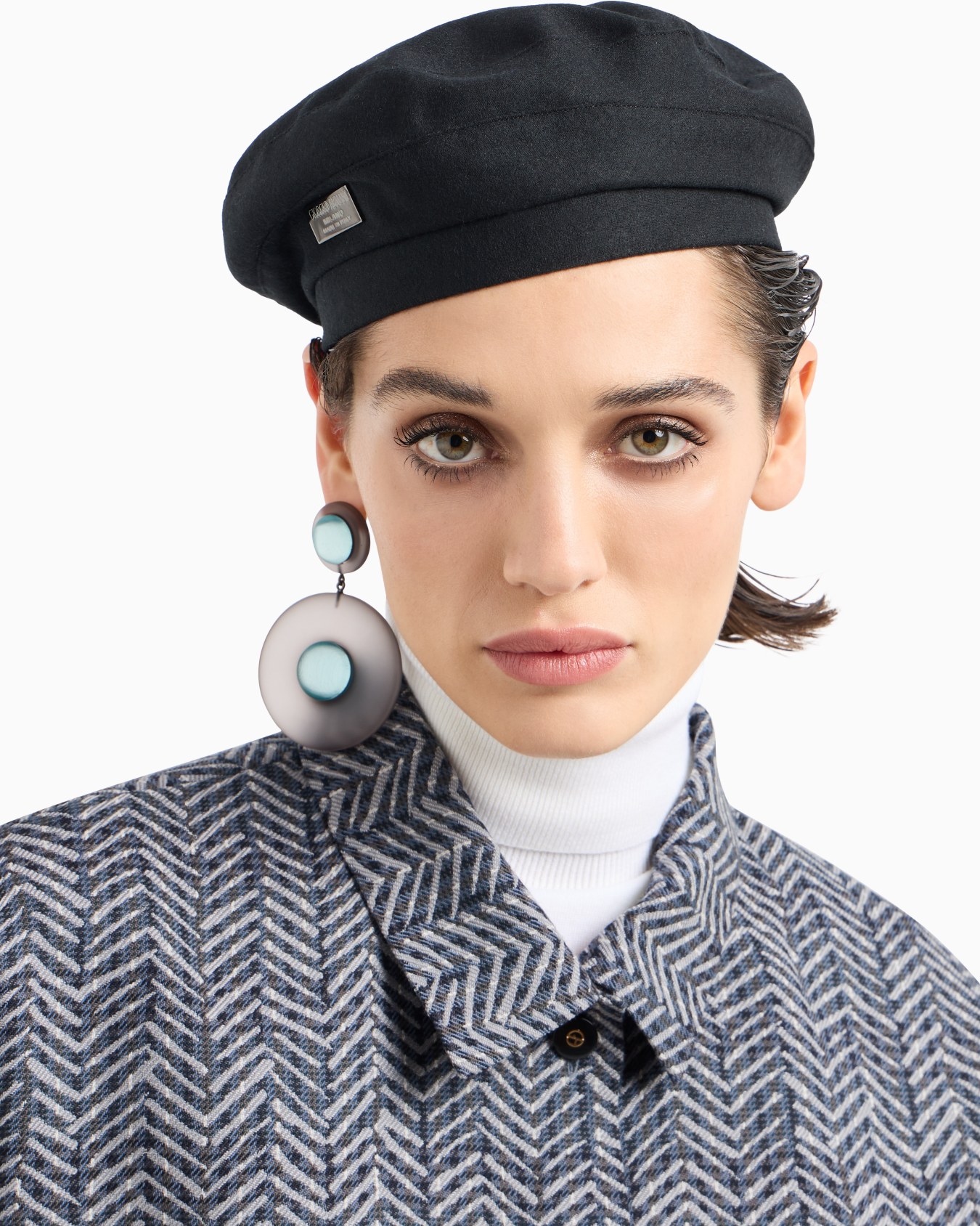 Béret en mohair et soie Diapositive 2