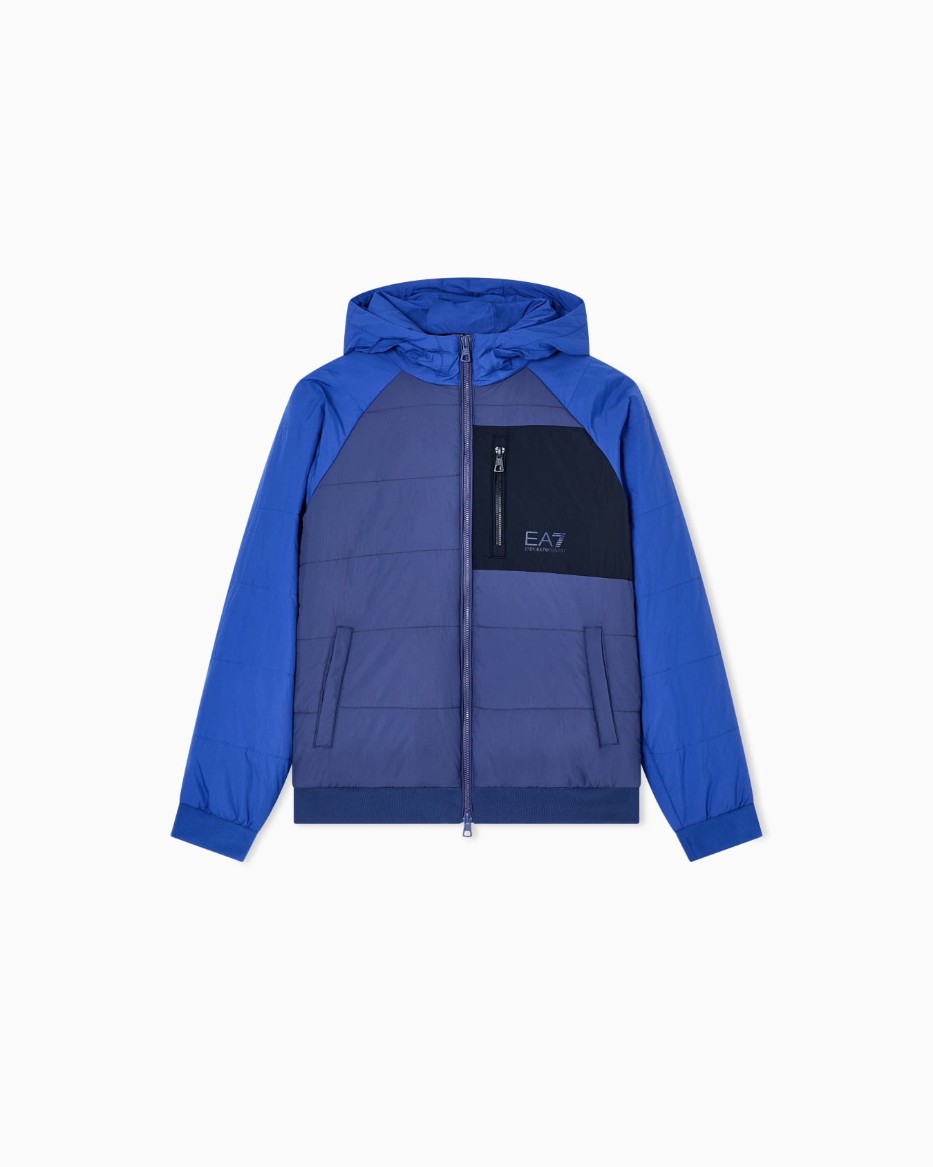 Colour Block Boy nylon hooded jacket Slide 0