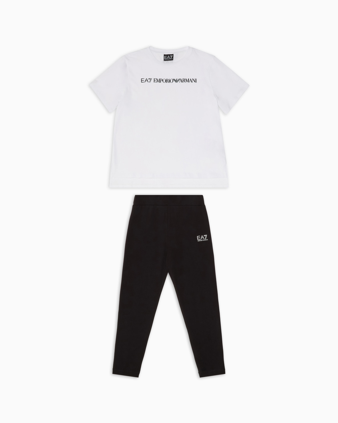 Logo Series Girl cotton T-shirt and leggings set Slide 0