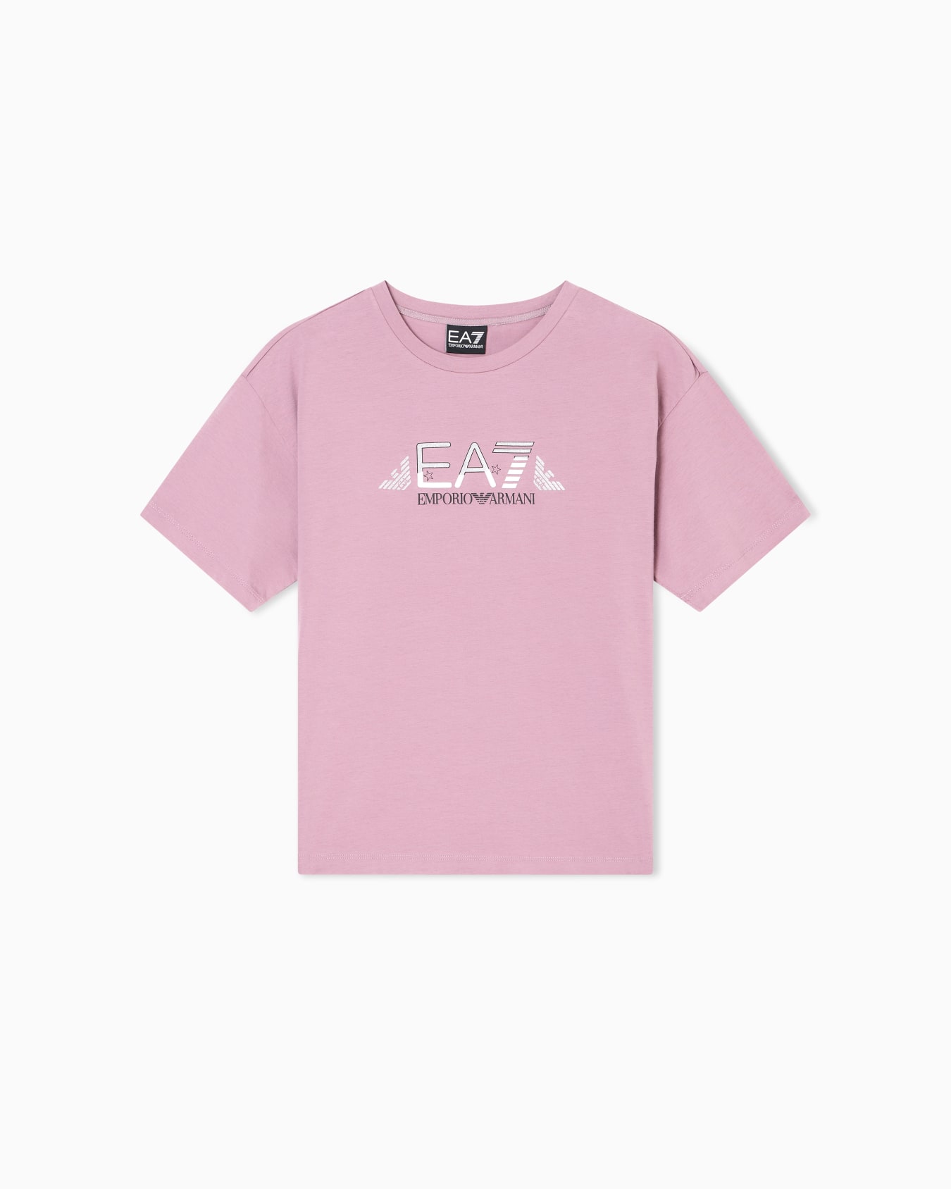 Logo Series ガールズ クルーネックTシャツ ストレッチコットン イーグルロゴプリント スライドする 0