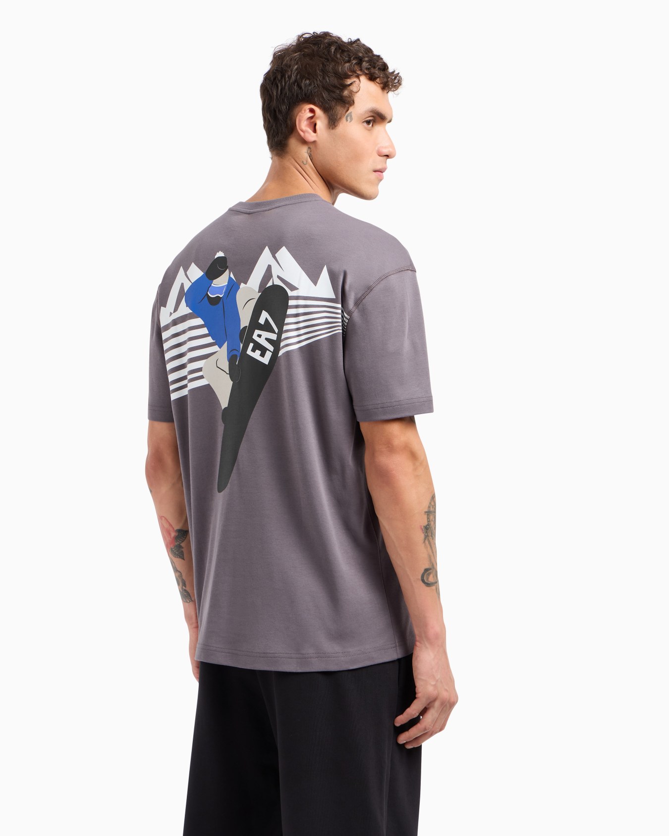 Graphic Series printed stretch-cotton crew-neck T-shirt Slide 2