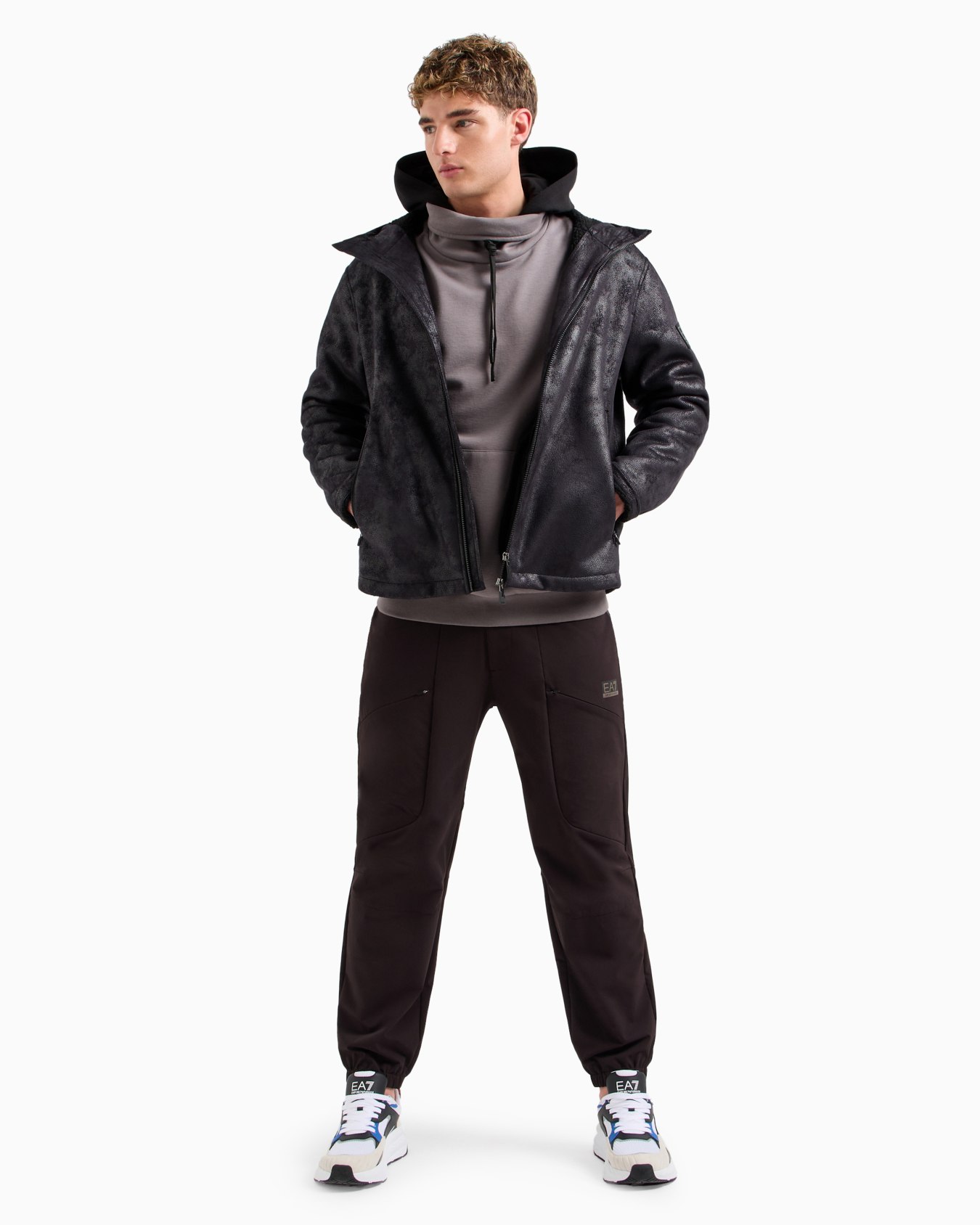 Graphic Series printed cotton-blend hooded sweatshirt Slide 3