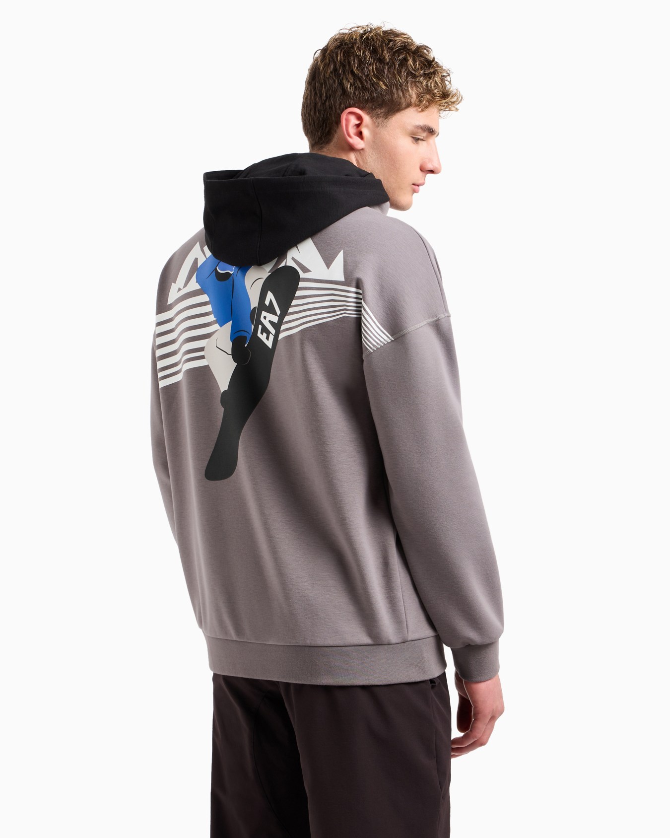 Graphic Series printed cotton-blend hooded sweatshirt Slide 2