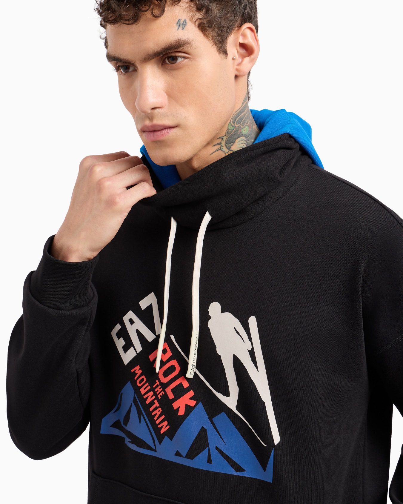 Graphic Series printed cotton-blend hooded sweatshirt Slide 4