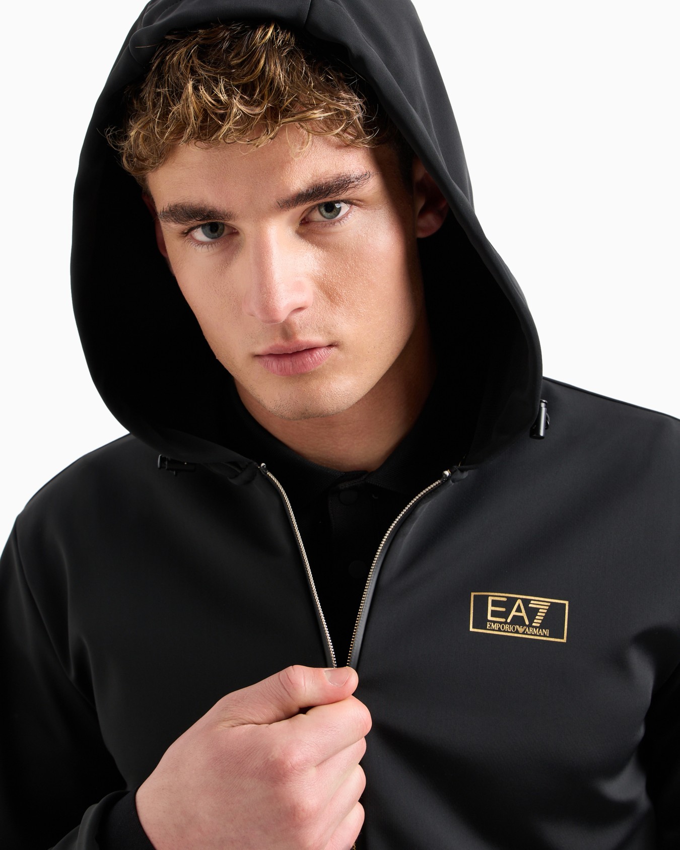 Gold Label technical fabric hooded sweatshirt Slide 4
