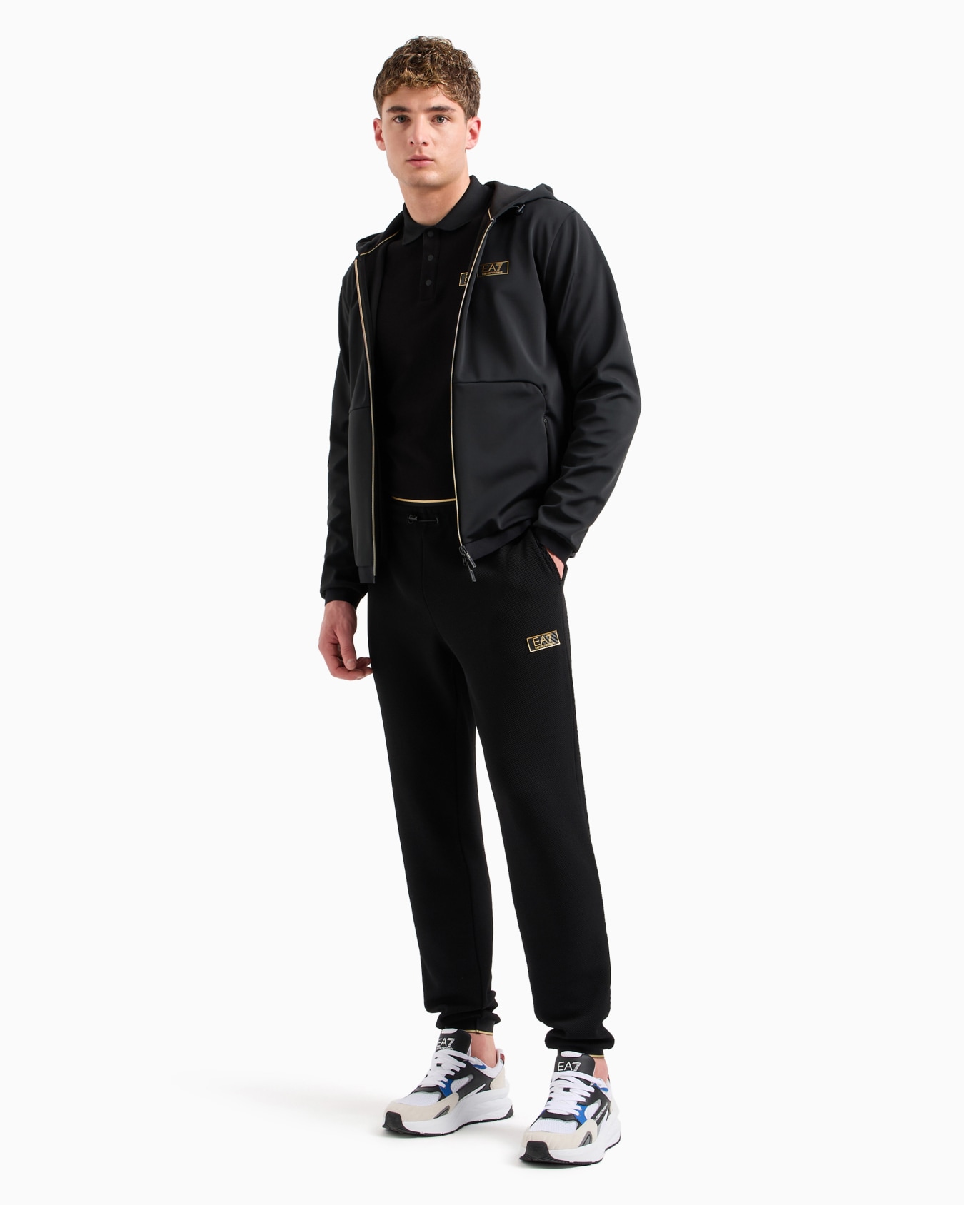 Gold Label technical fabric hooded sweatshirt Slide 3