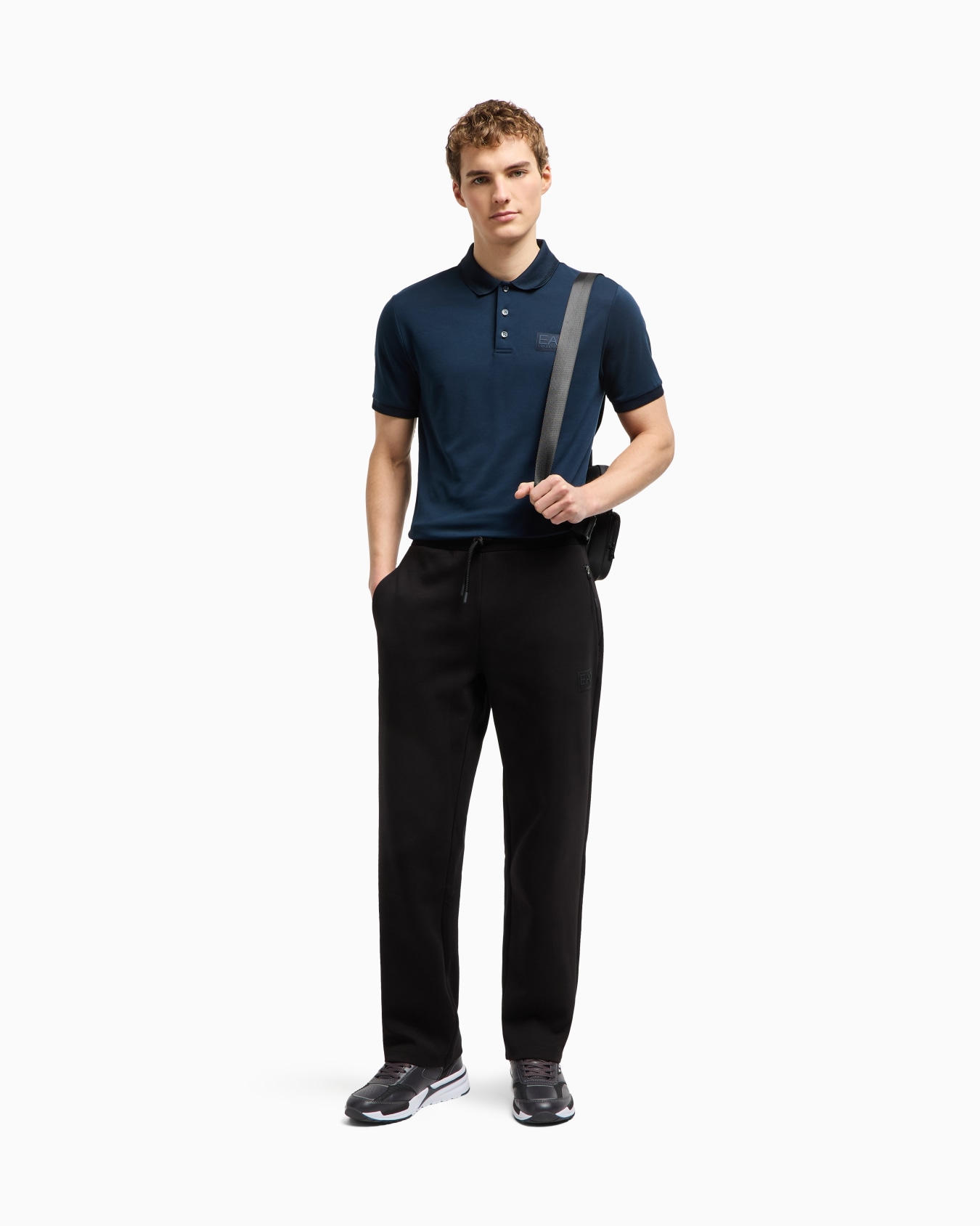 Lux Identity cotton-blend interlock trousers Slide 2