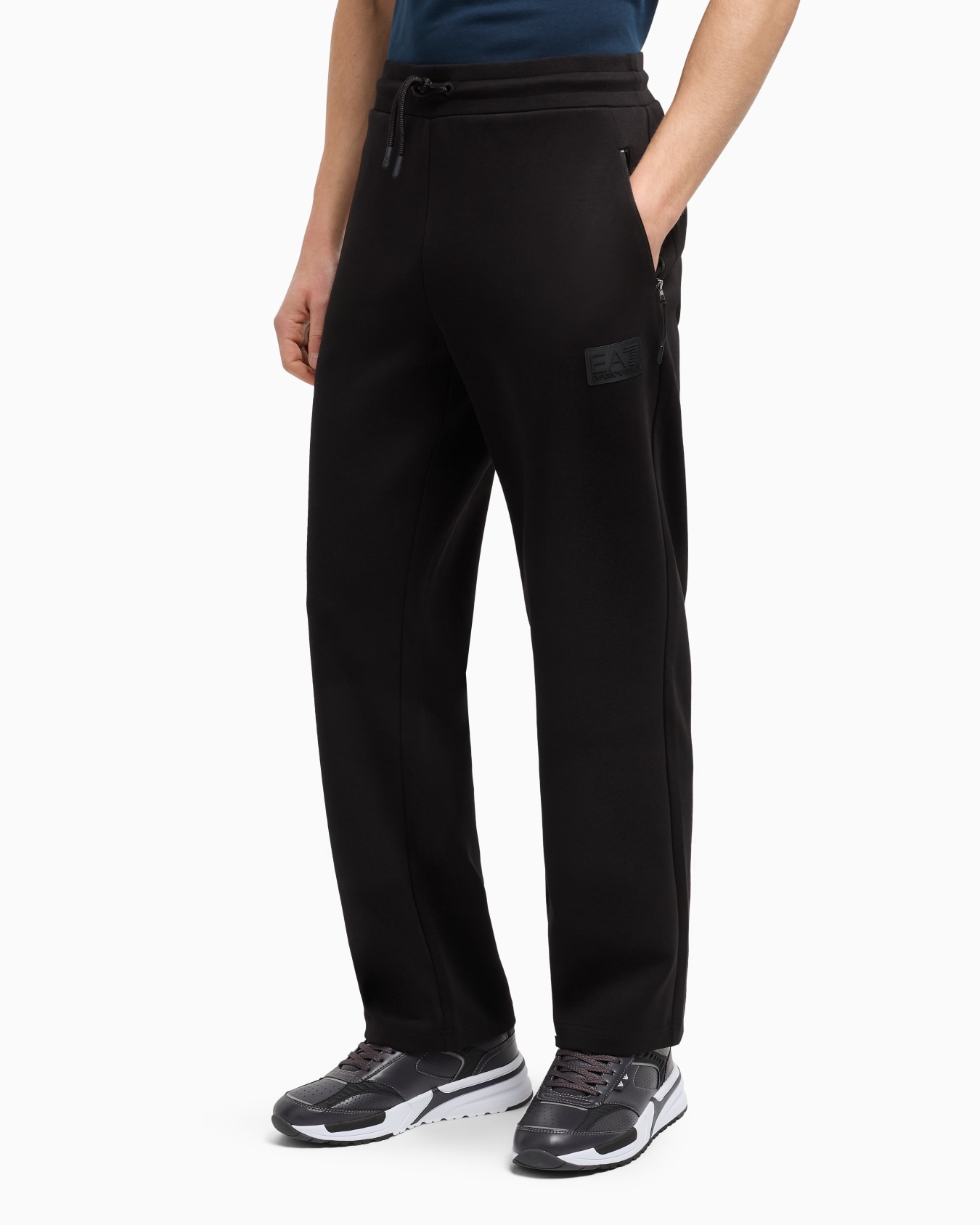Lux Identity cotton-blend interlock trousers Slide 4