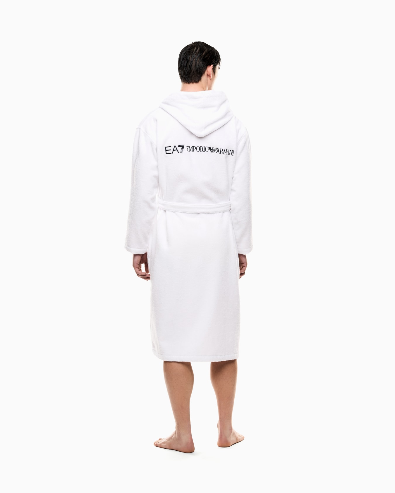 Cotton terry bathrobe Slide 2