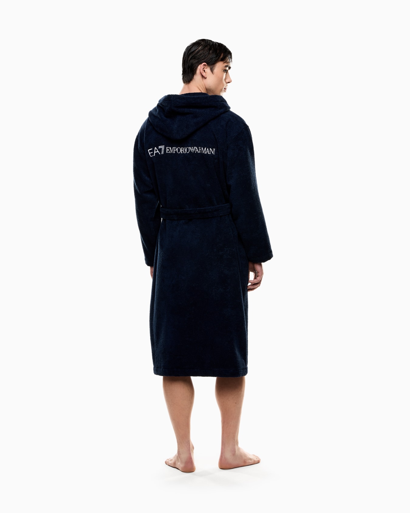 Cotton terry bathrobe Slide 2