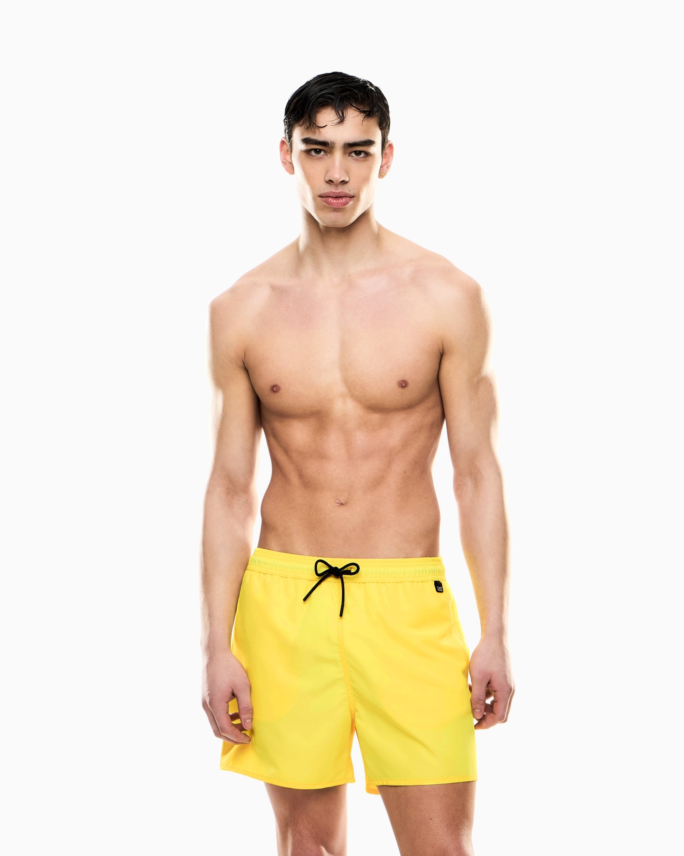 Swim trunks with logo Slide 1