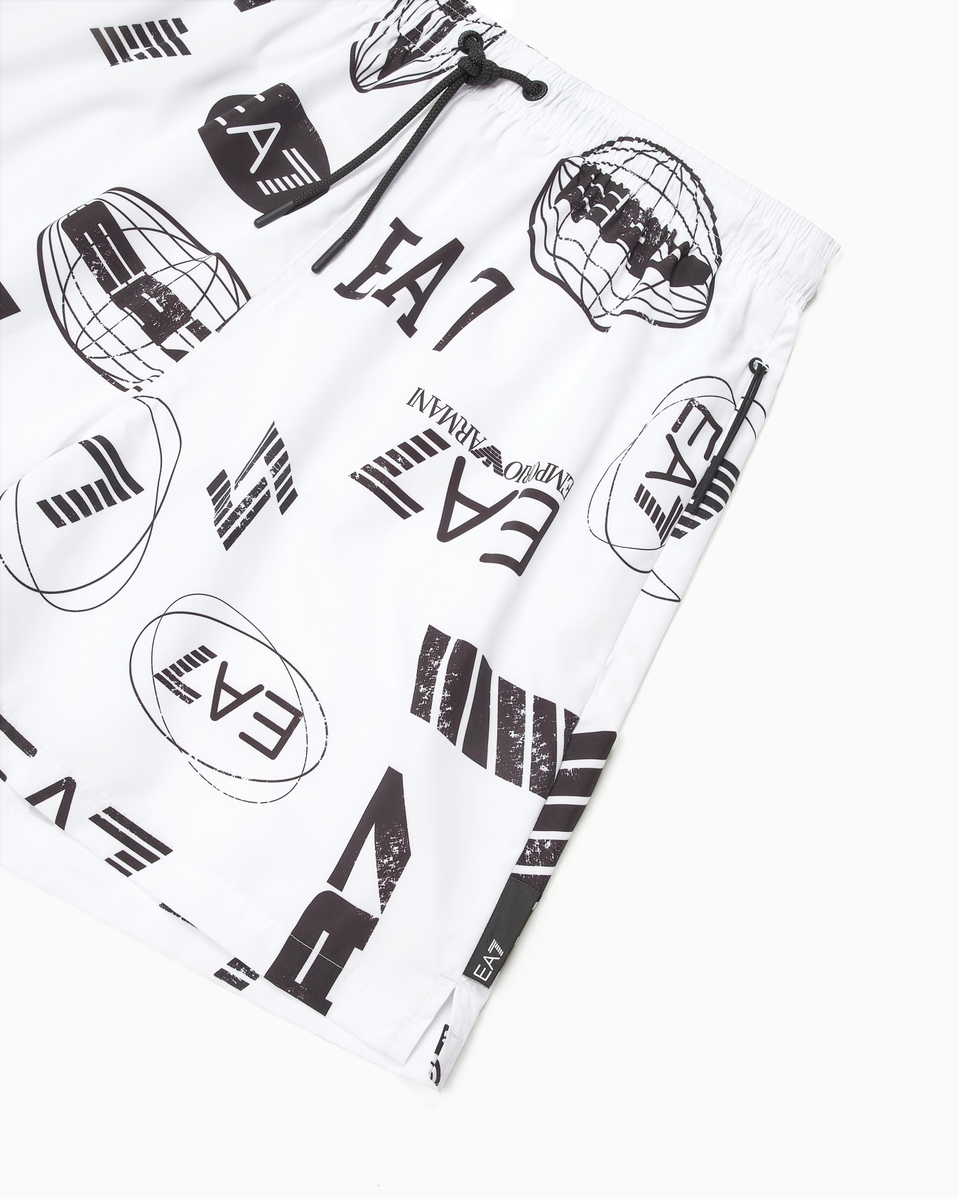 Logo Series swim trunks with all-over logo print Slide 3