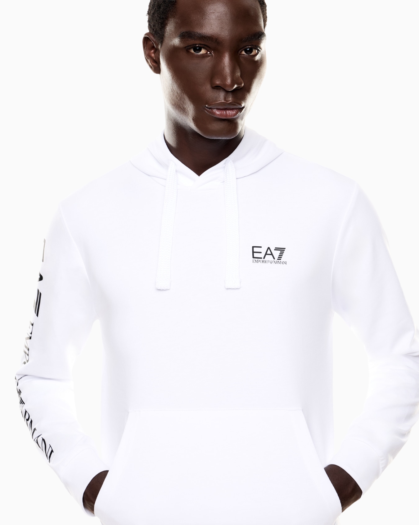 Logo Series cotton hooded, zip-up sweatshirt Slide 4