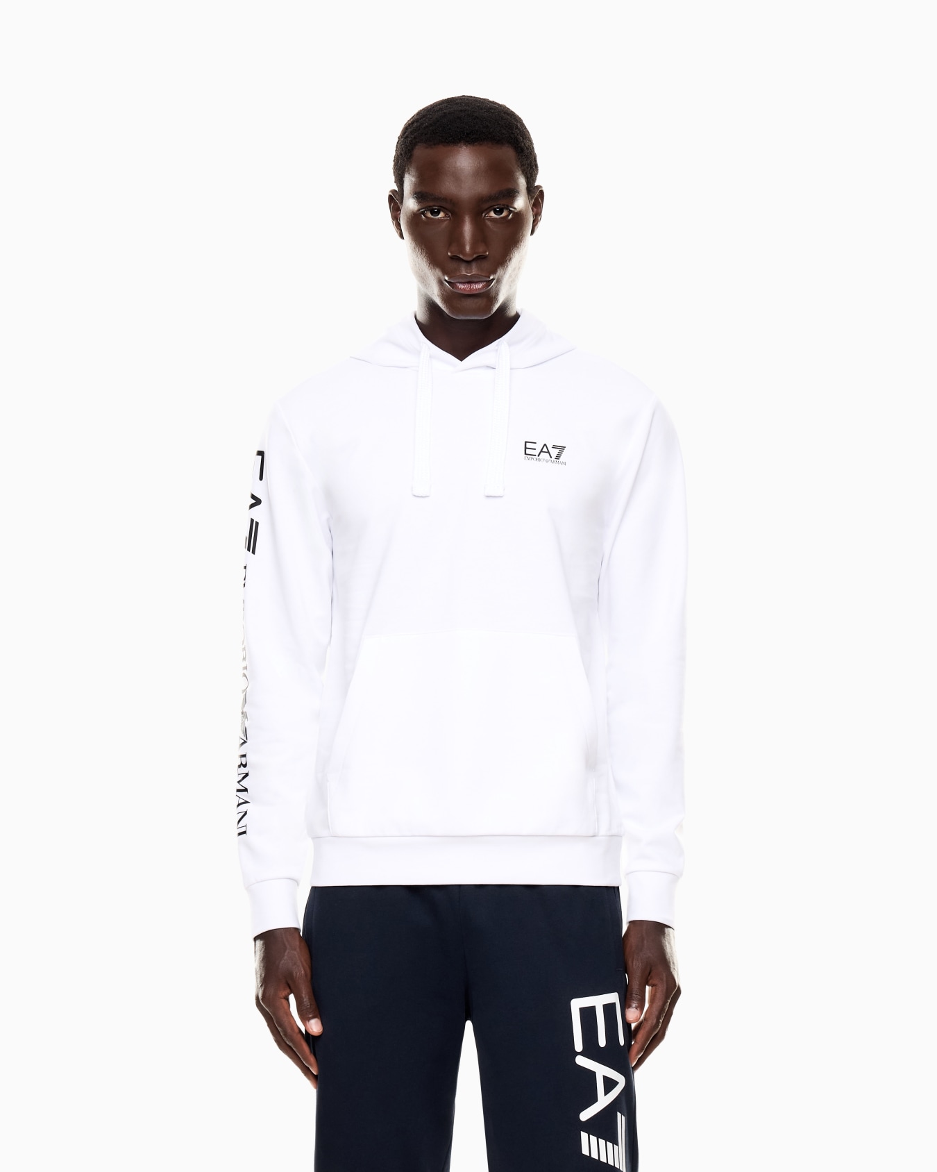 Logo Series cotton hooded, zip-up sweatshirt Slide 3