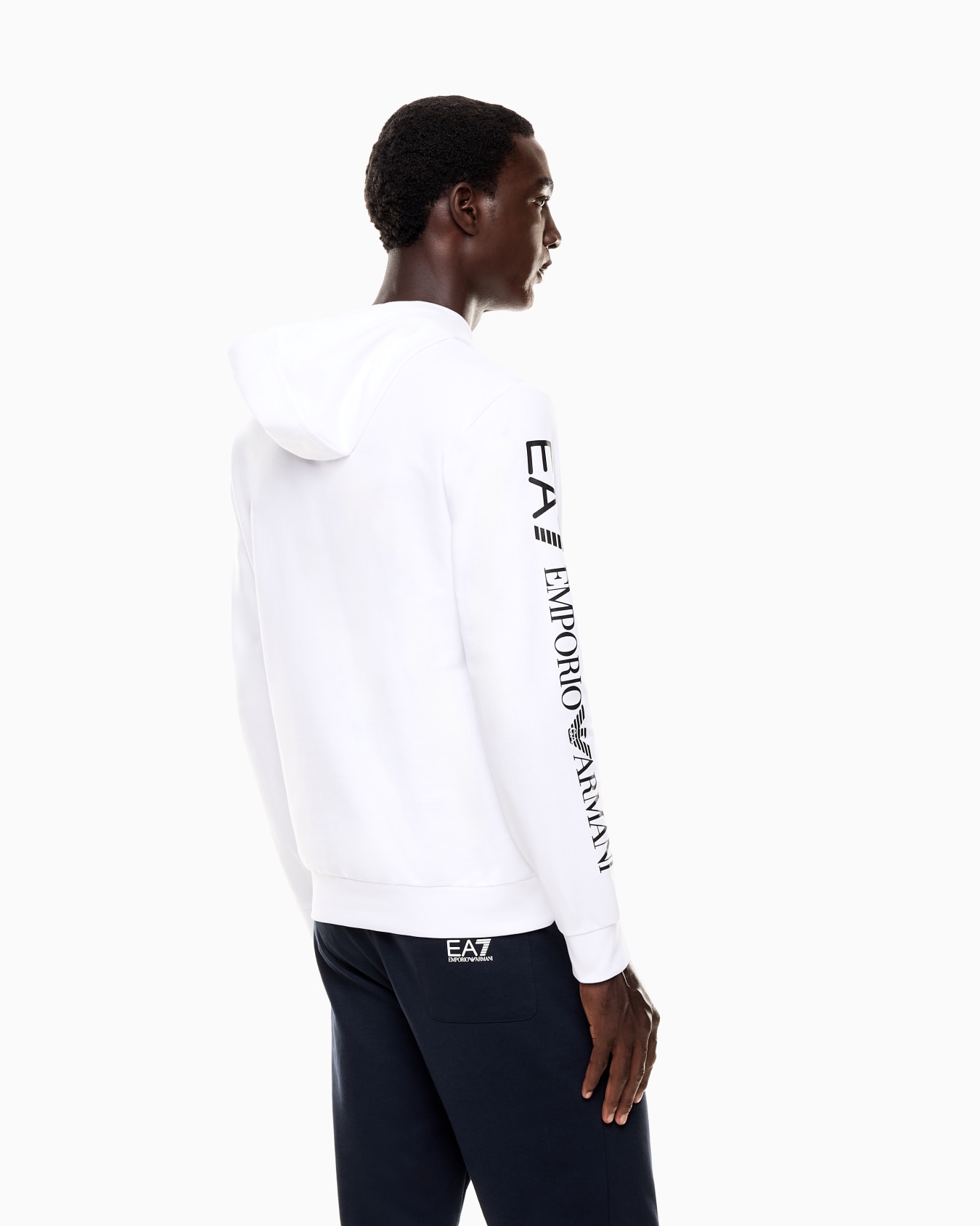 Logo Series cotton hooded, zip-up sweatshirt Slide 2