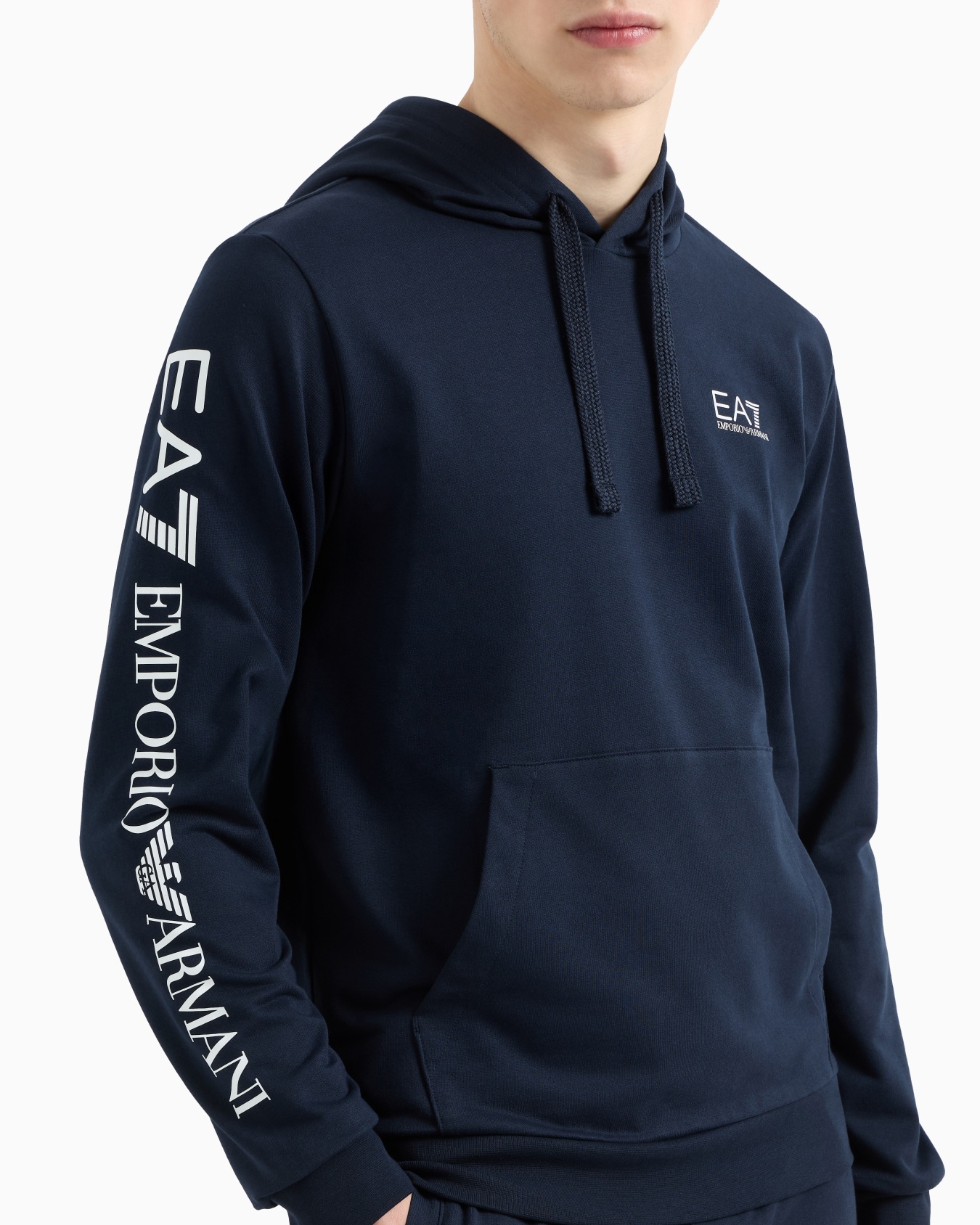 Felpa con cappuccio e zip Logo Series in cotone Slide 4