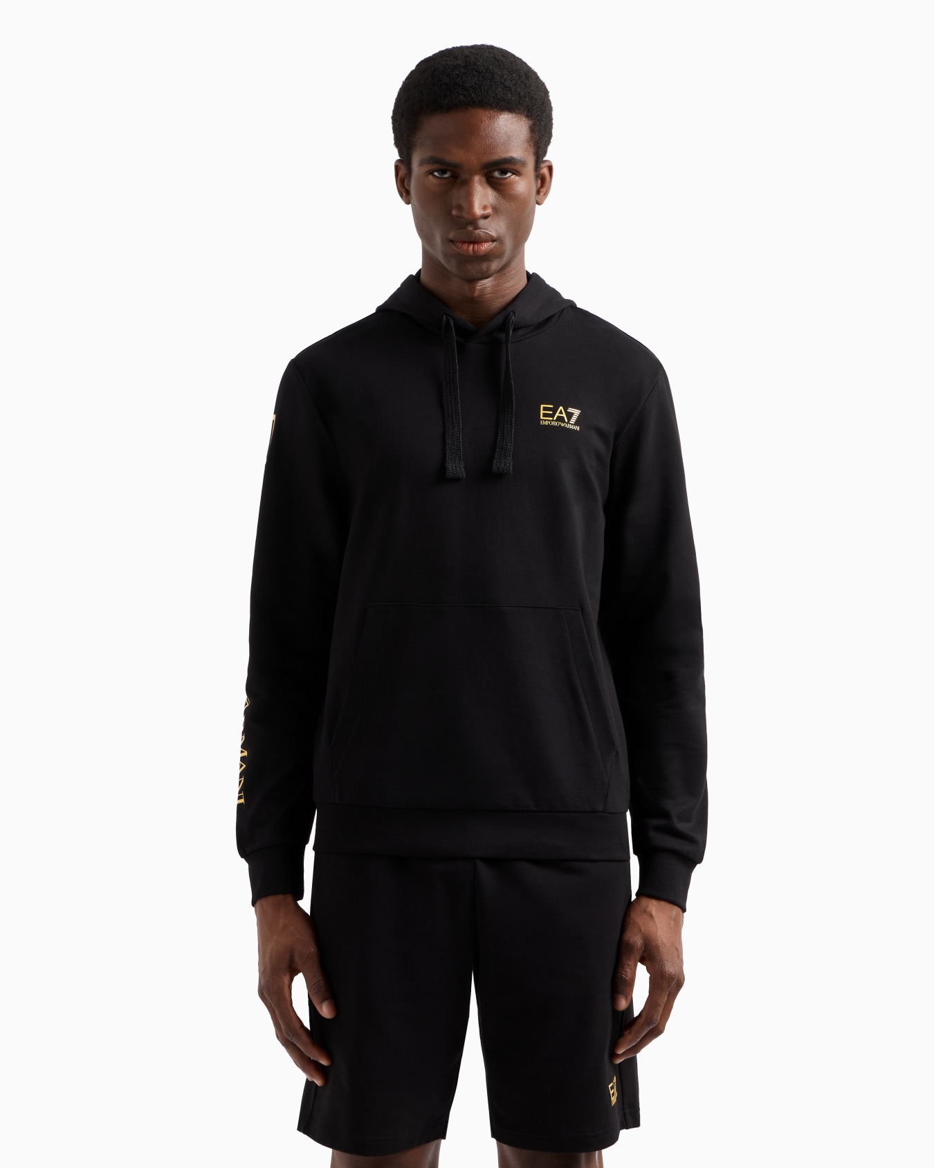 Felpa con cappuccio e zip Logo Series in cotone Slide 3