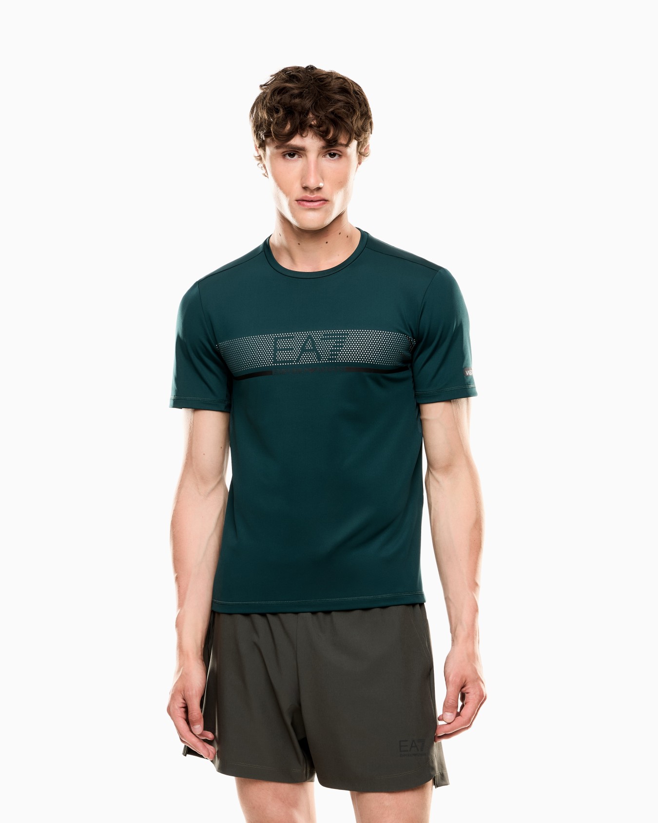 Camiseta de cuello redondo Dynamic Athlete de tejido técnico VIGOR7 Diapositiva 3